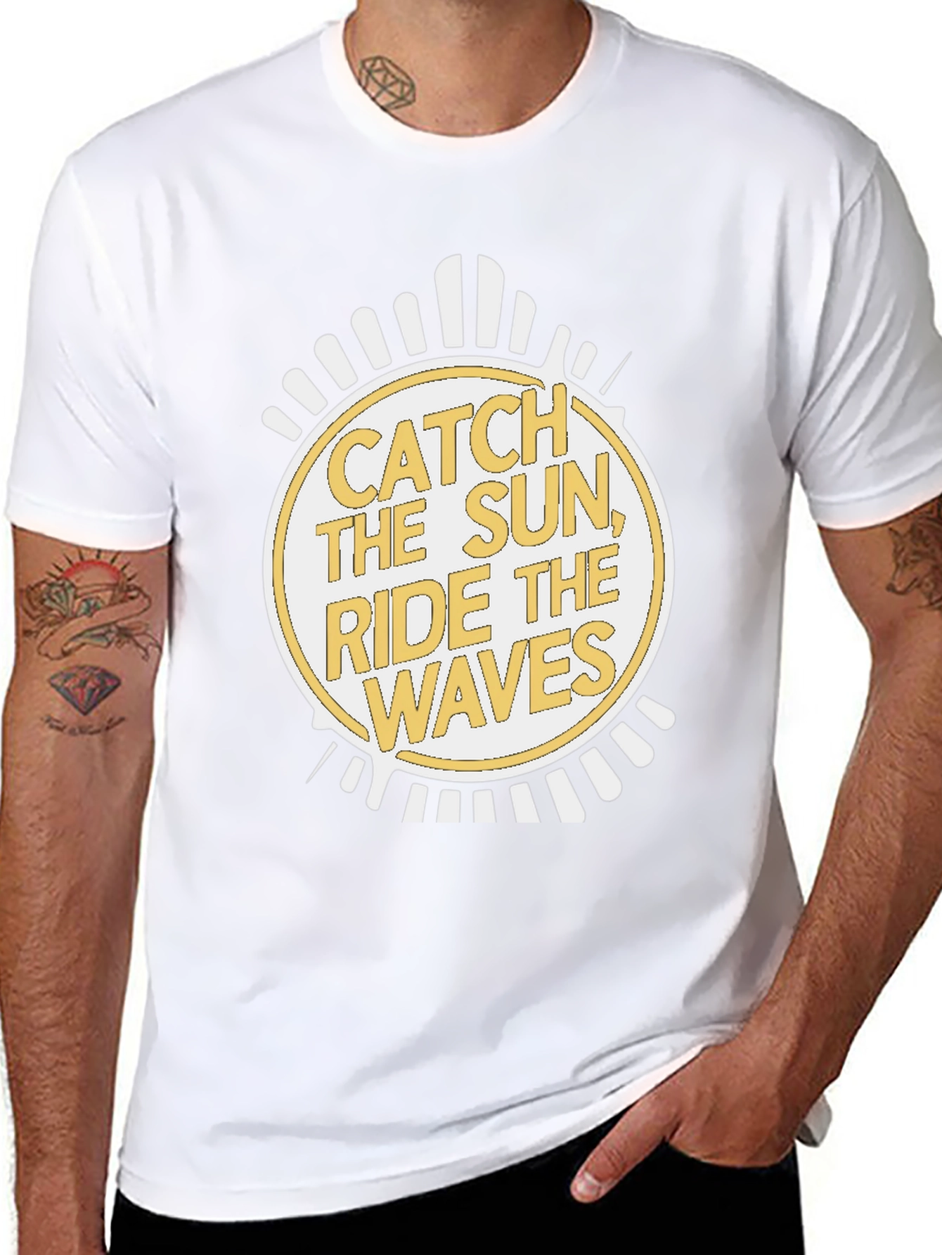 Catch The Sun Ride The Waves Graphic T-Shirt