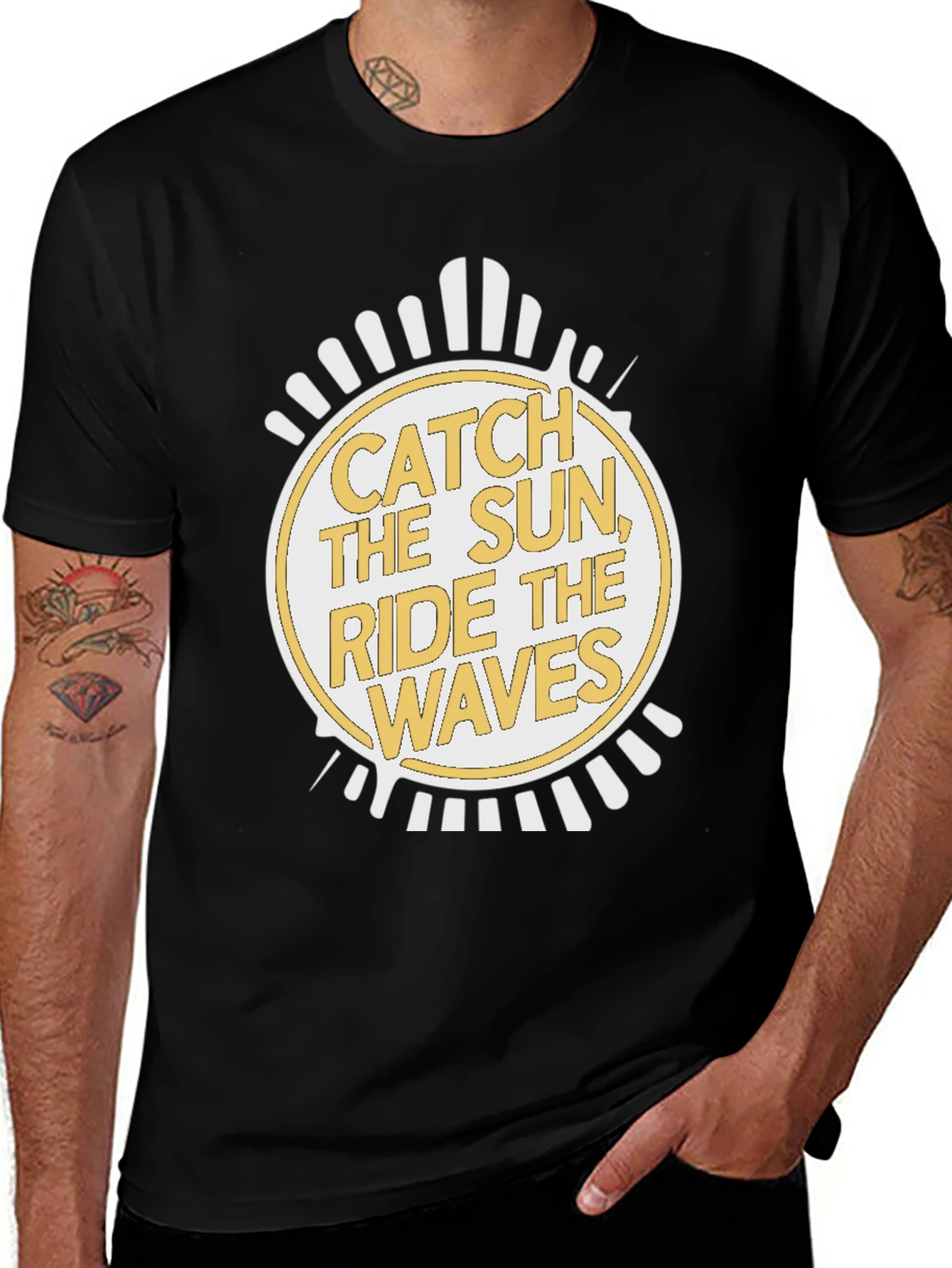 Catch The Sun Ride The Waves Graphic T-Shirt