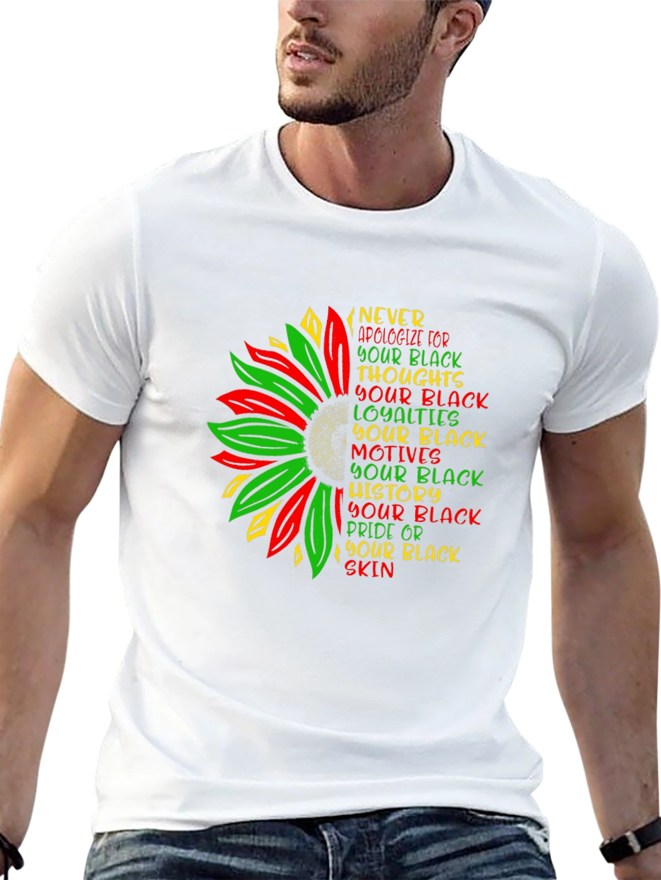 Black Pride Sunflower Graphic Tee