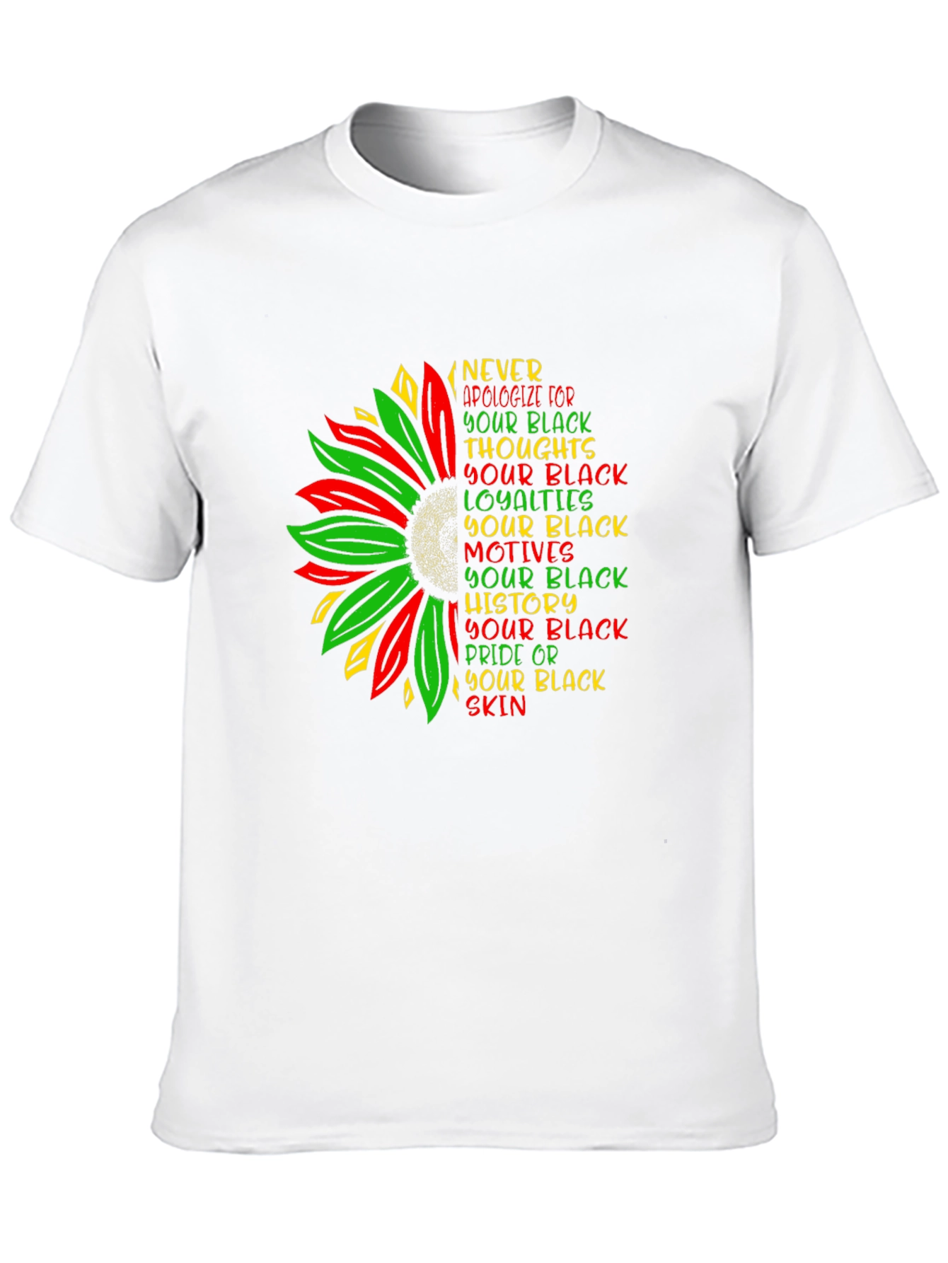 Black Pride Sunflower Graphic Tee