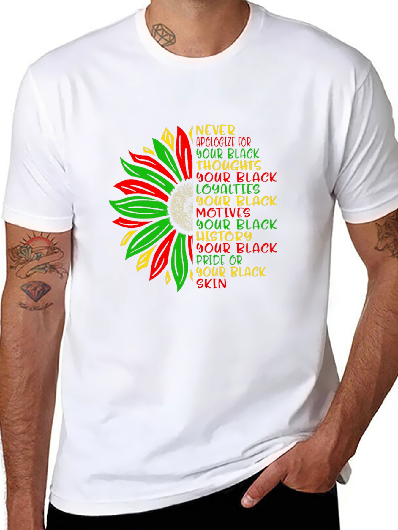 Black Pride Sunflower Graphic Tee