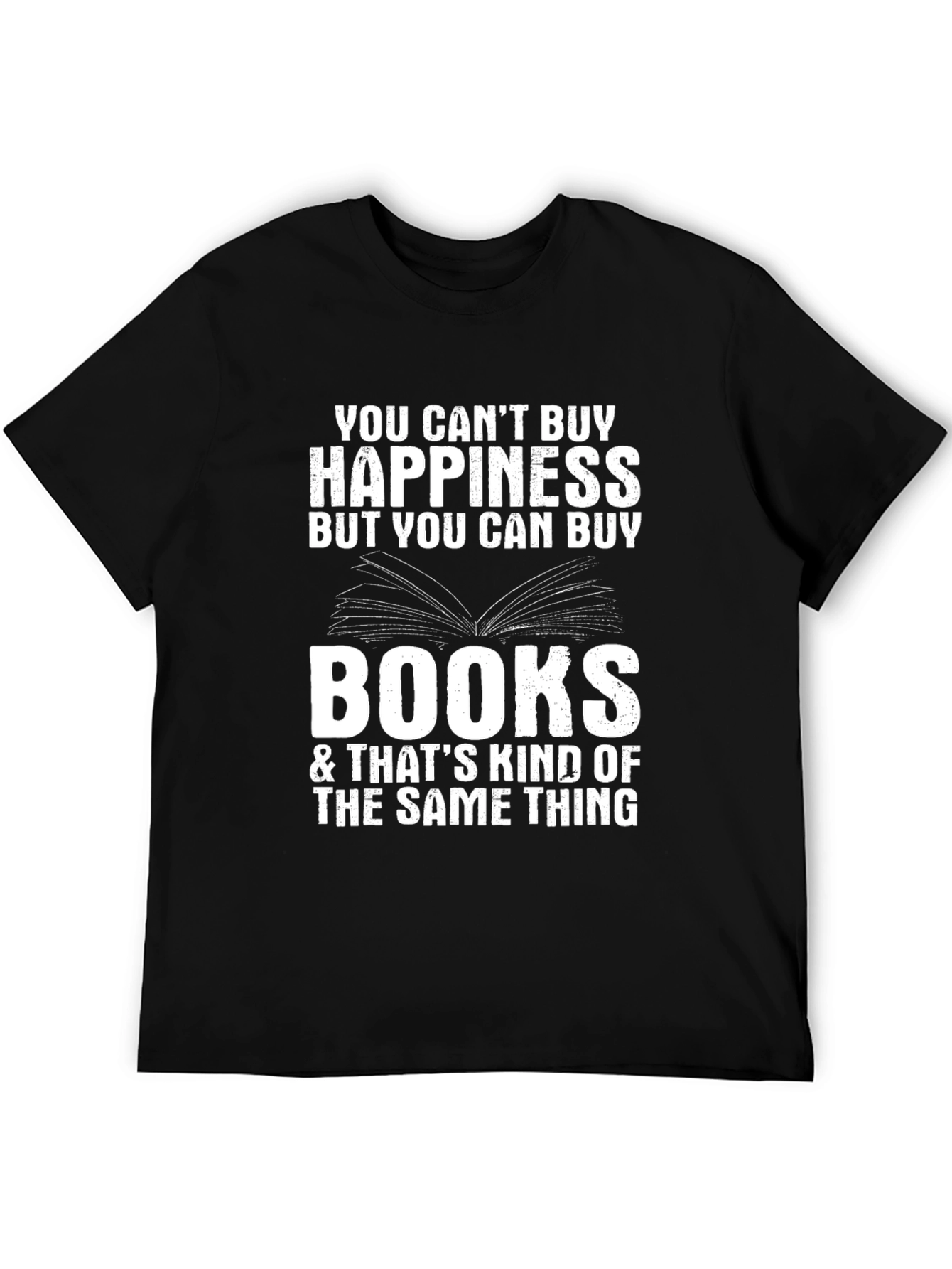 Funny Book Lover T-Shirt - Happiness & Books