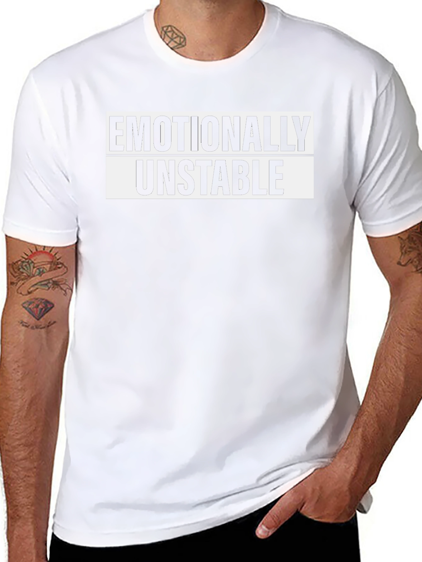 Emotionally Unstable Graphic Tee - Black Cotton T-Shirt