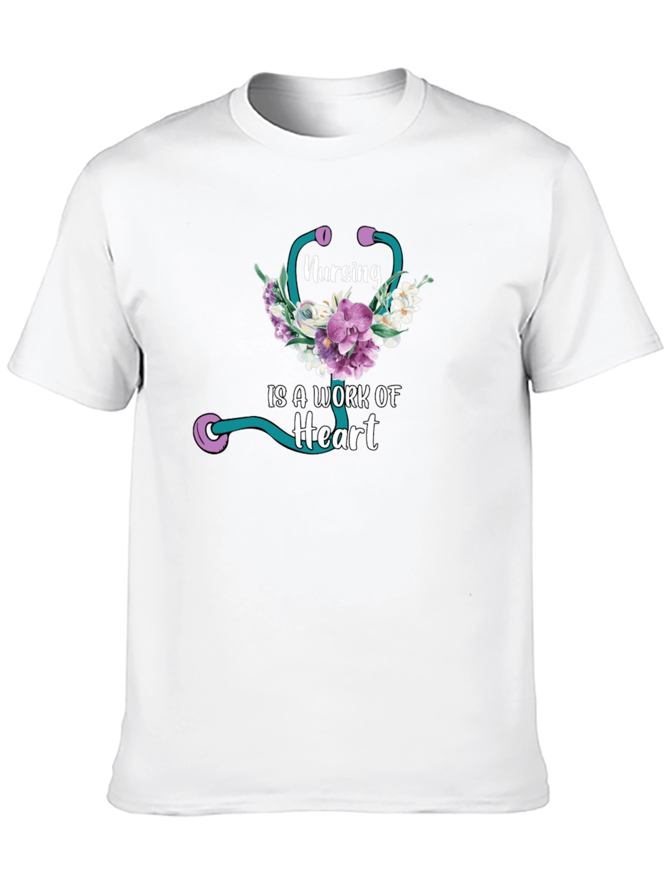 Nursing is a Work of Heart Graphic T-Shirt