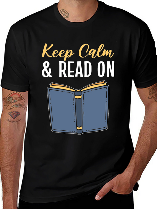 Keep Calm & Read On Black T-Shirt