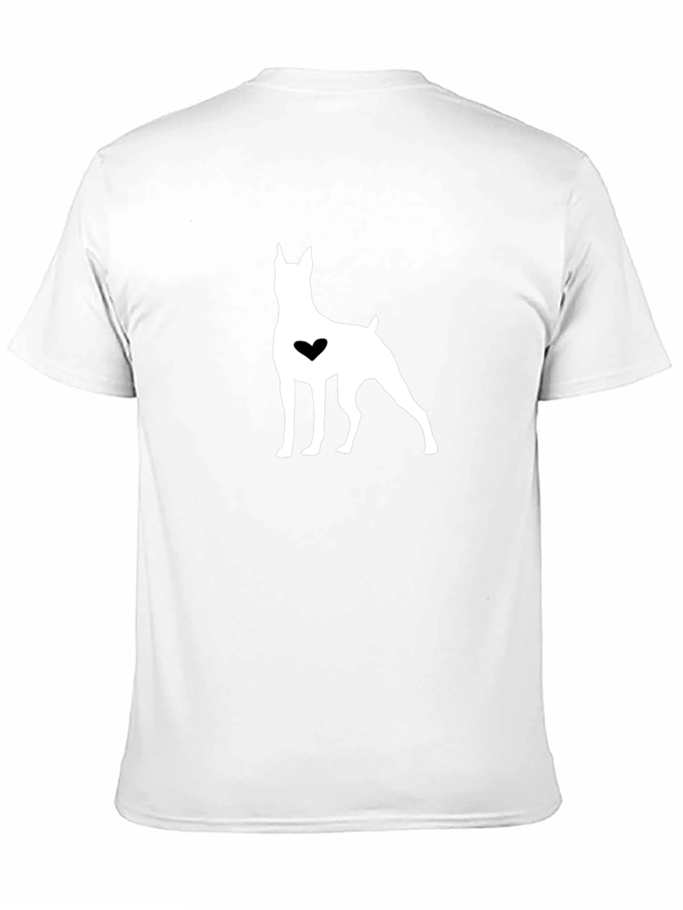 Dog Heart Graphic T-Shirt - Casual Black Tee
