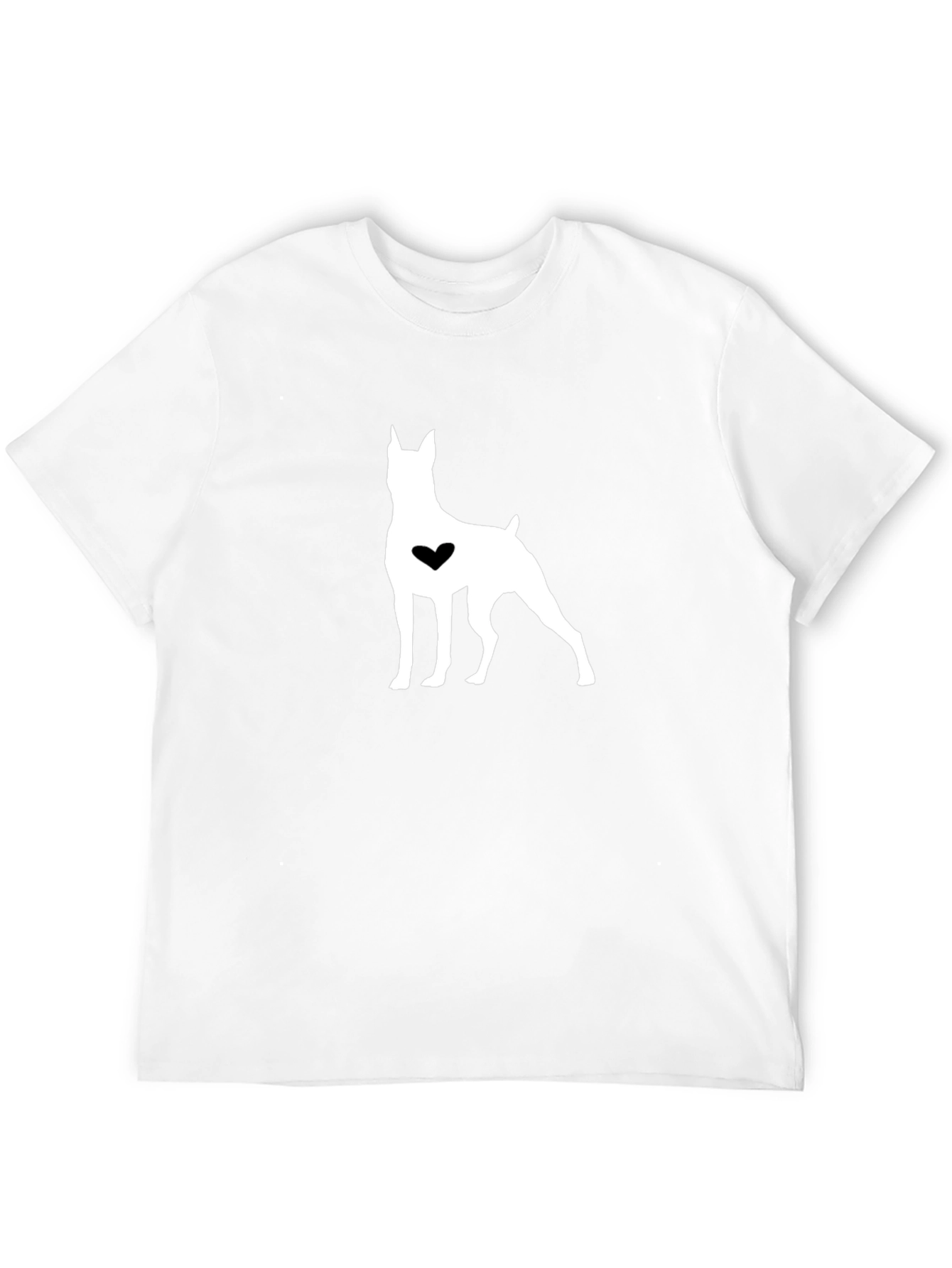 Dog Heart Graphic T-Shirt - Casual Black Tee