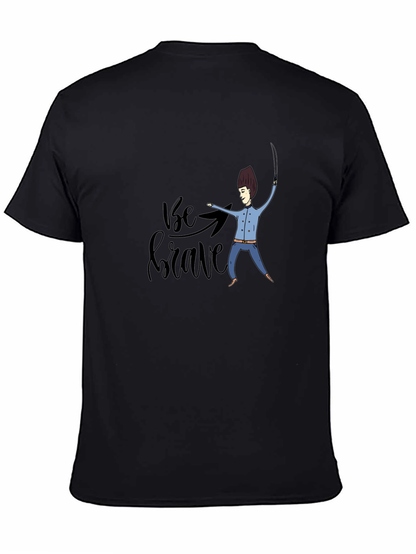 Be Brave Black Graphic T-Shirt