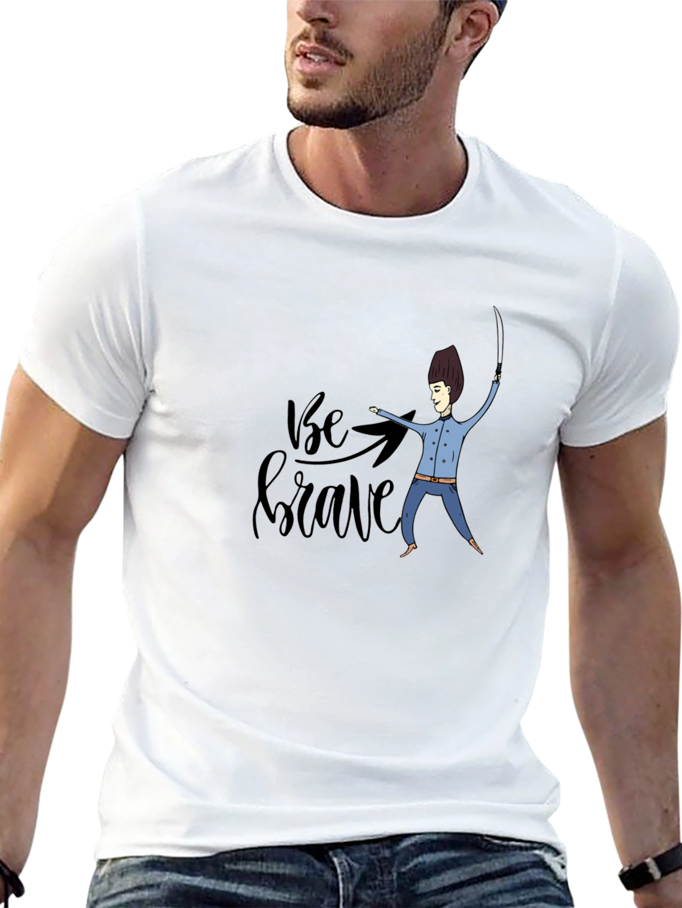 Be Brave Black Graphic T-Shirt