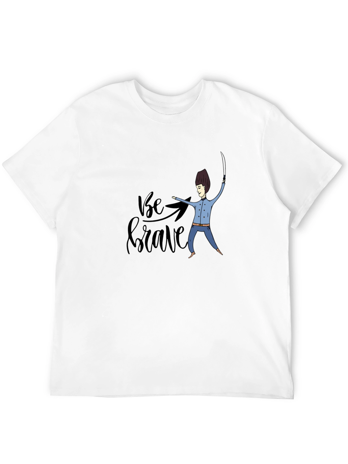 Be Brave Black Graphic T-Shirt