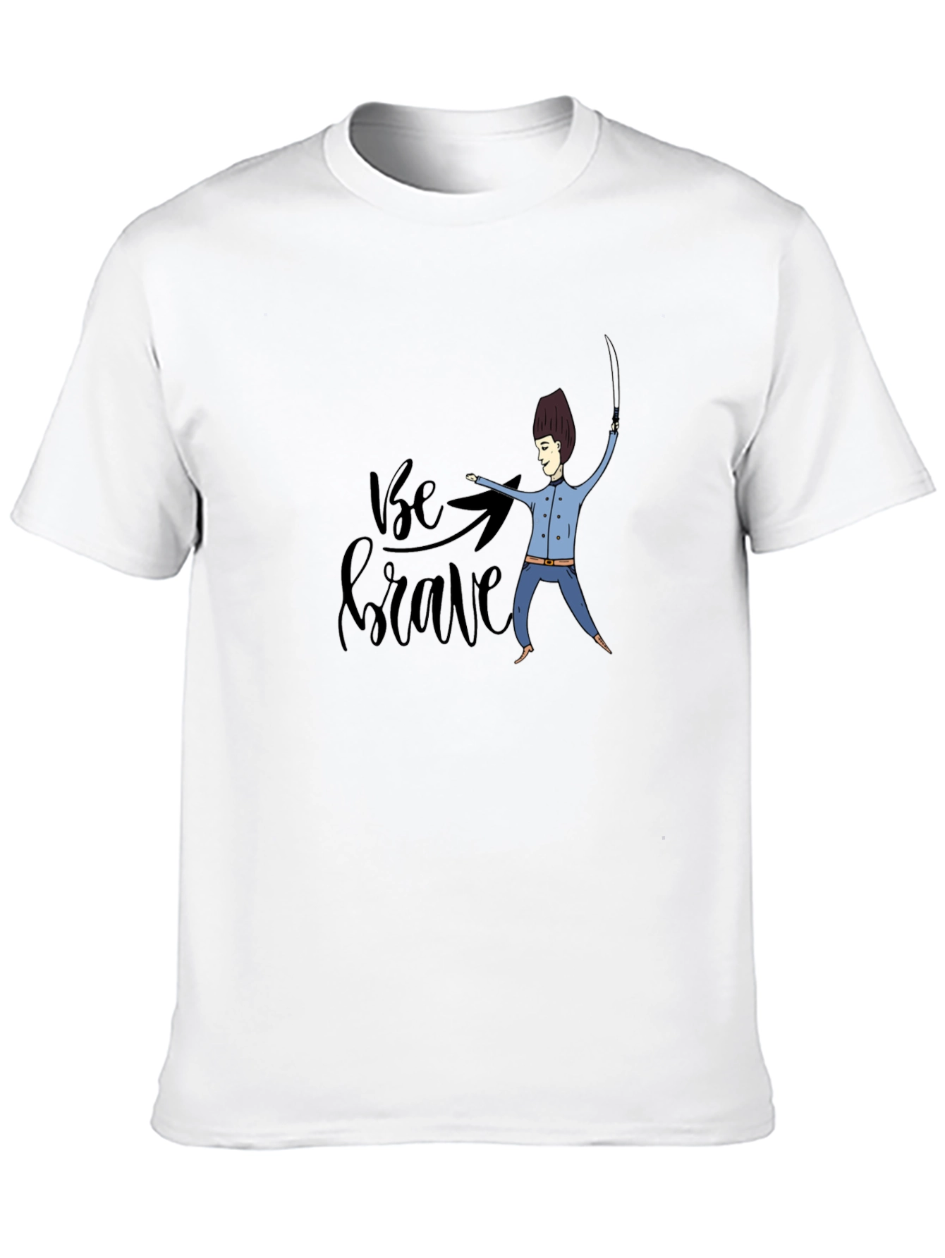 Be Brave Black Graphic T-Shirt