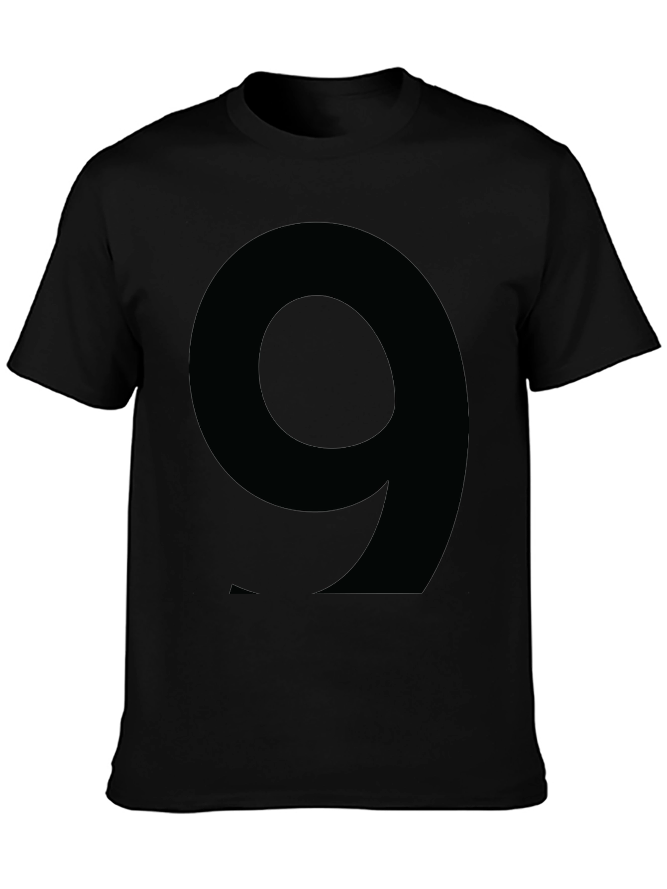 Number 9 Graphic Tee - Black Cotton T-Shirt