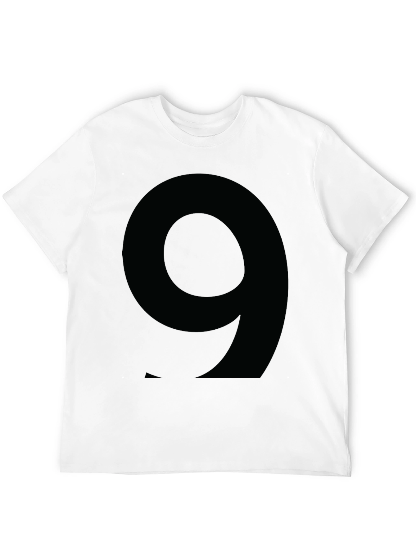 Number 9 Graphic Tee - Black Cotton T-Shirt