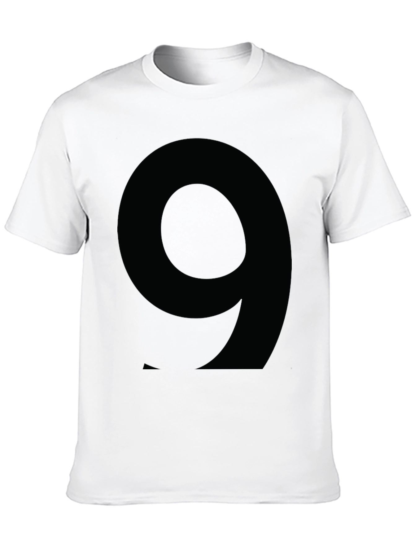 Number 9 Graphic Tee - Black Cotton T-Shirt