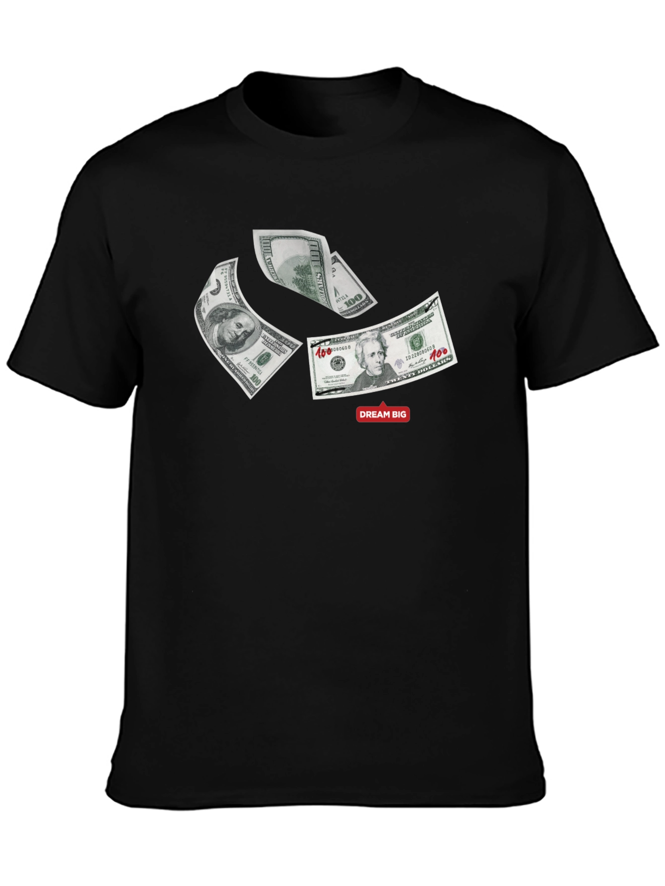 Dream Big Money Graphic Tee - Black