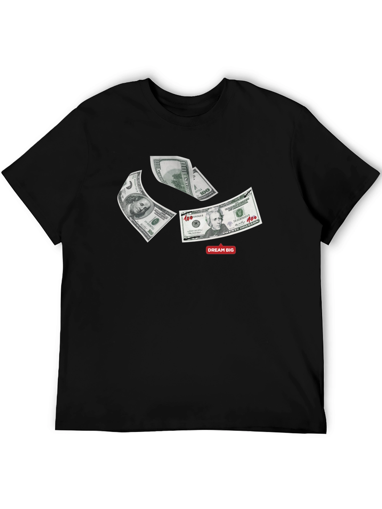 Dream Big Money Graphic Tee - Black