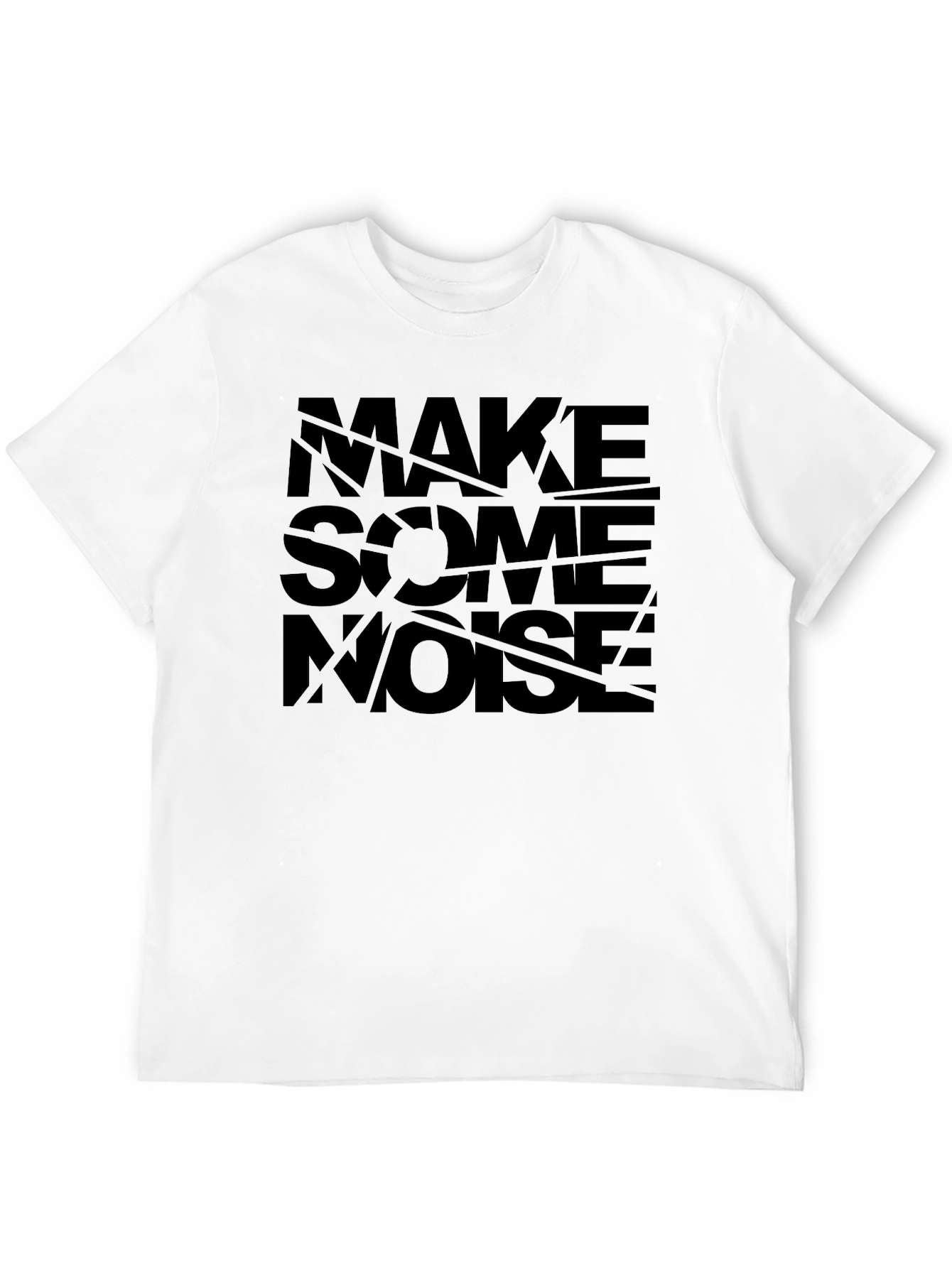 Make Some Noise Graphic Tee - Black Cotton T-Shirt