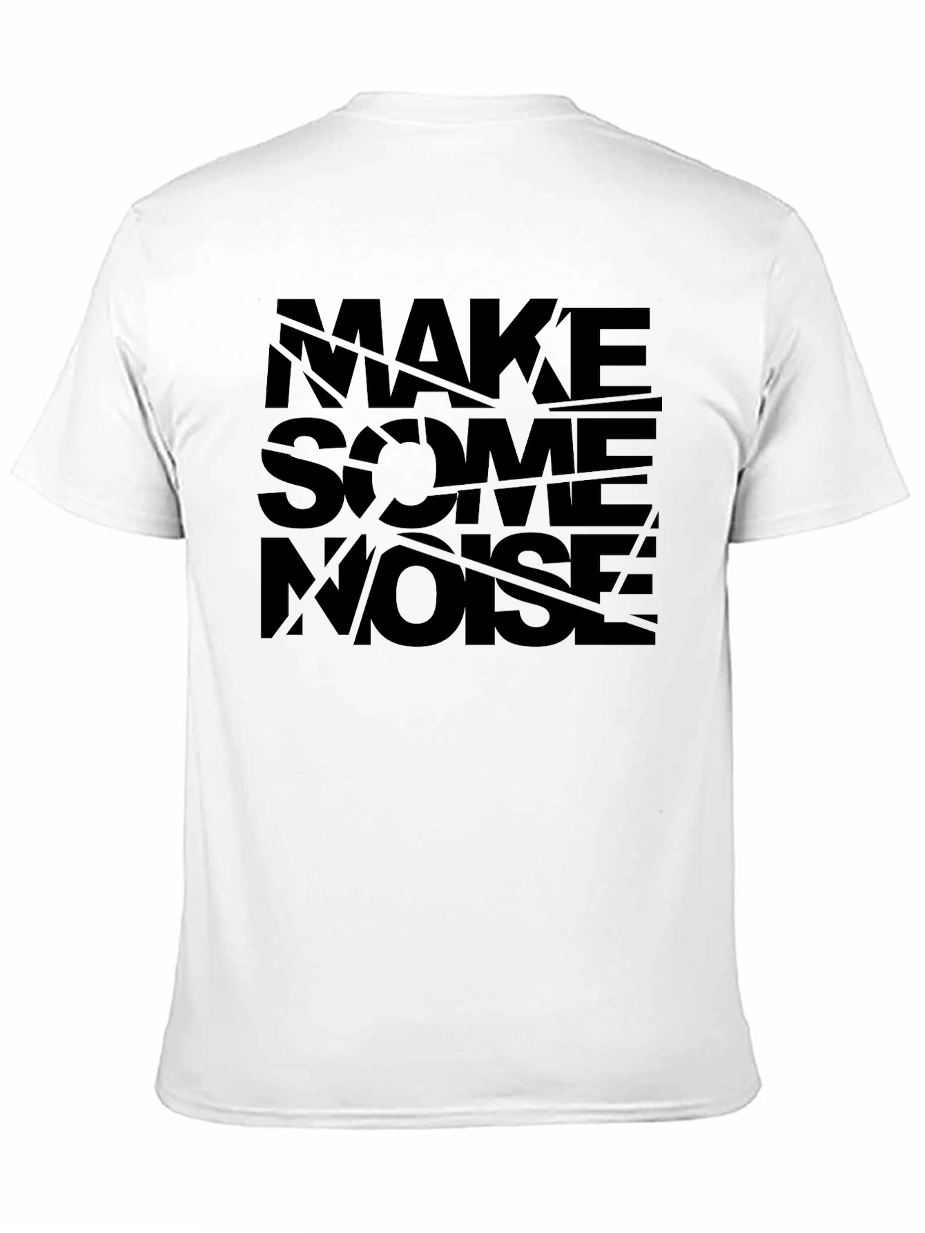 Make Some Noise Graphic Tee - Black Cotton T-Shirt