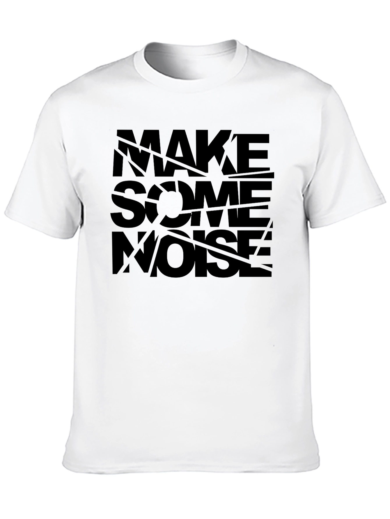 Make Some Noise Graphic Tee - Black Cotton T-Shirt