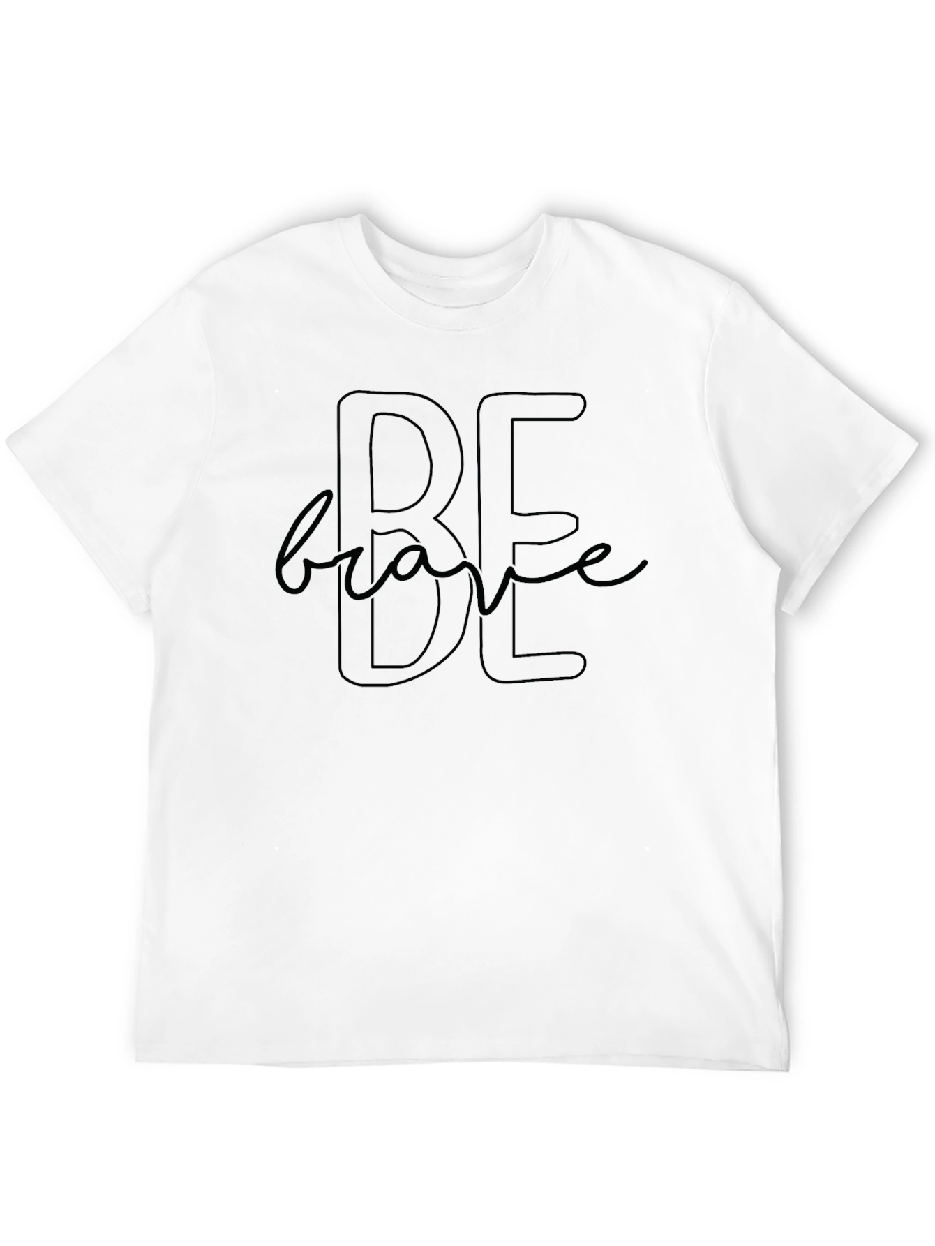Be Brave Black Crew Neck T-Shirt