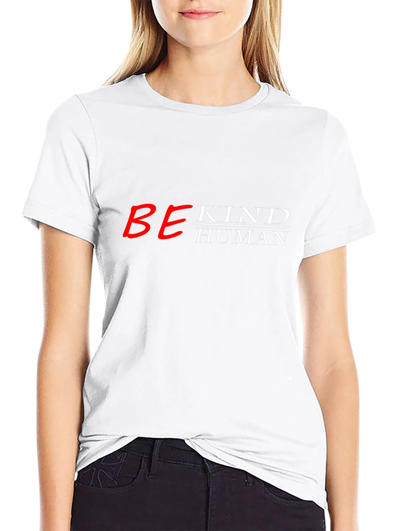 Be Kind Human Black Graphic Tee
