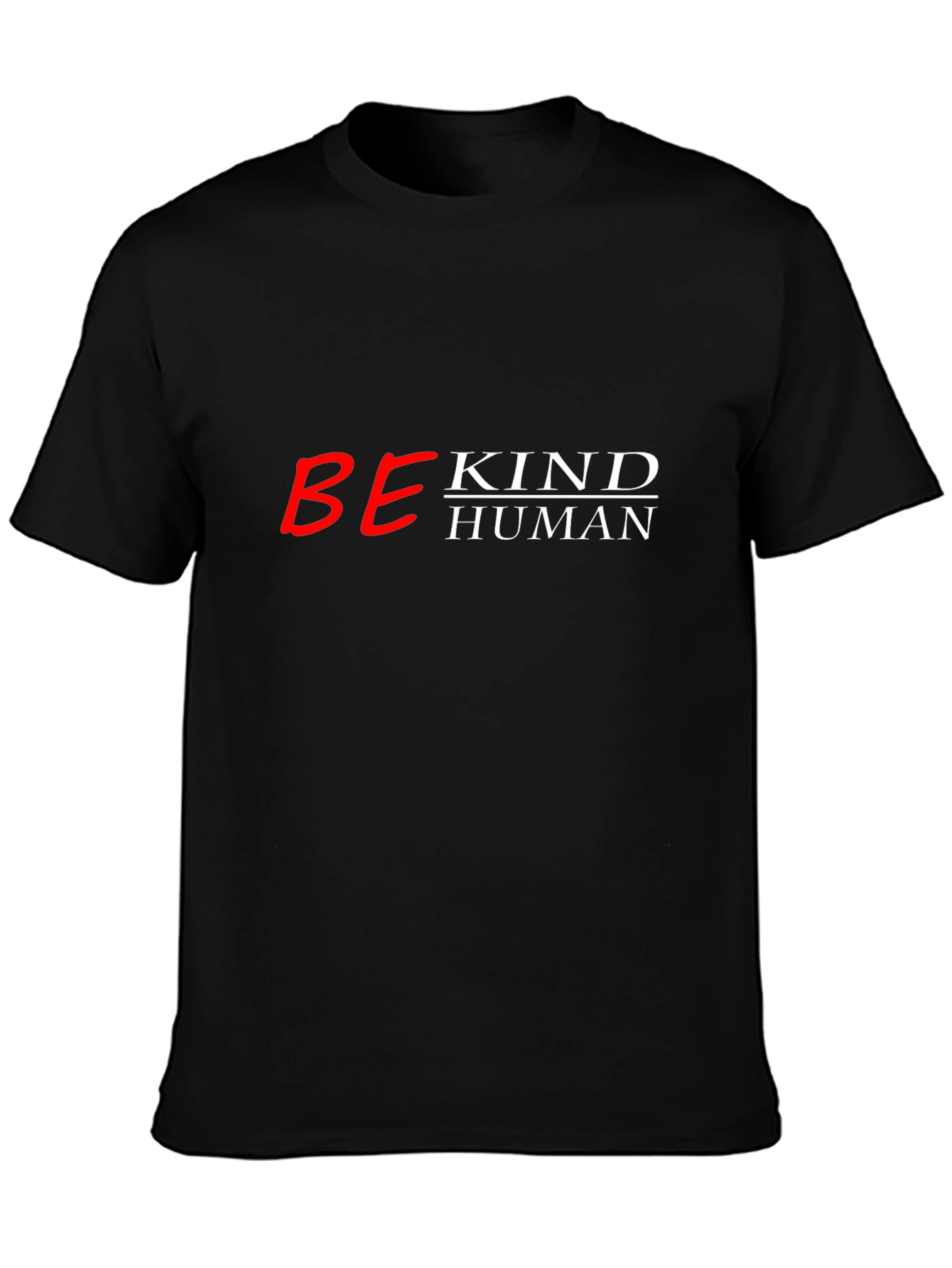 Be Kind Human Black Graphic Tee