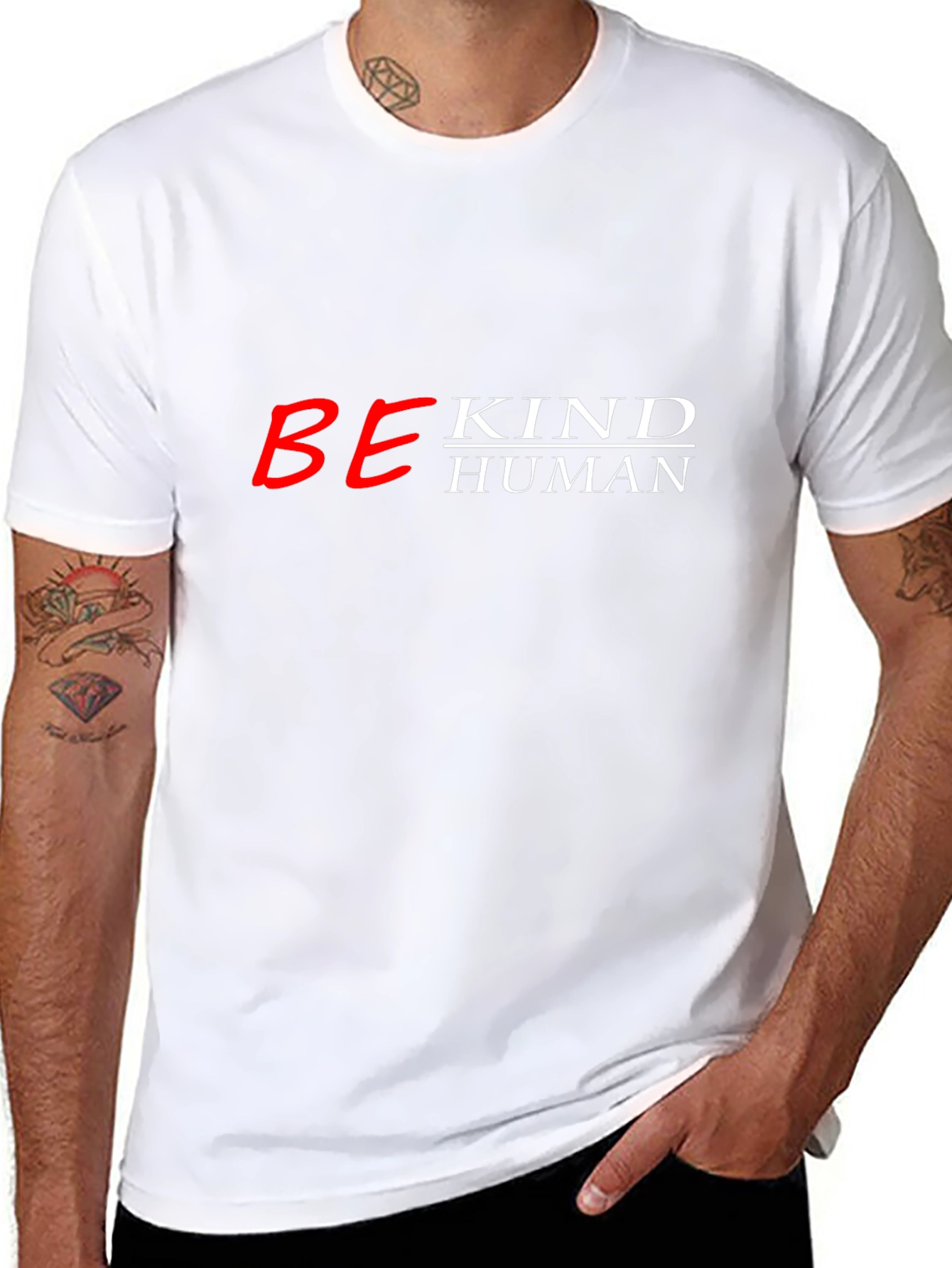 Be Kind Human Black Graphic Tee