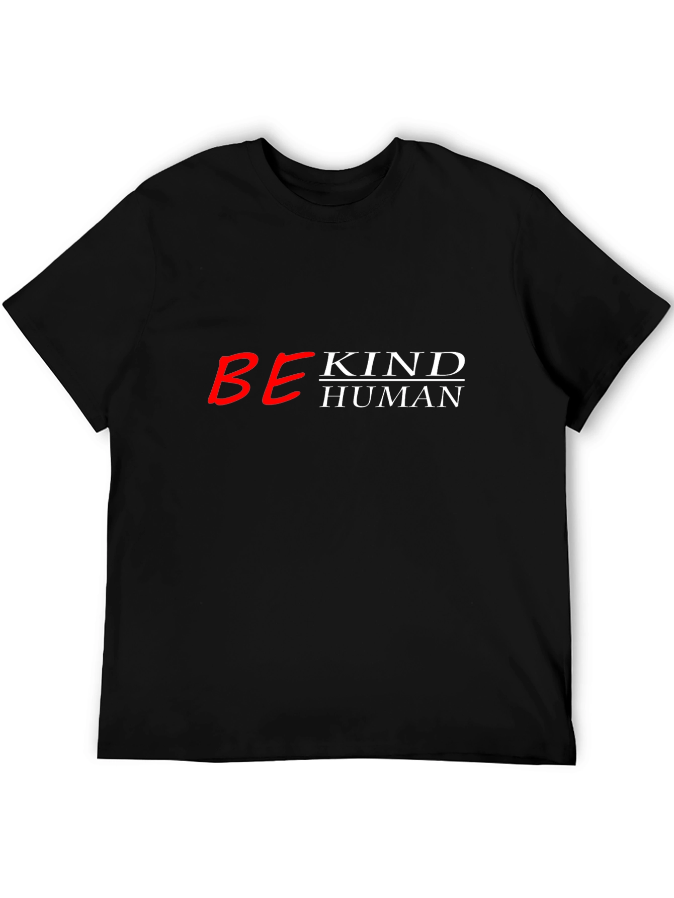 Be Kind Human Black Graphic Tee