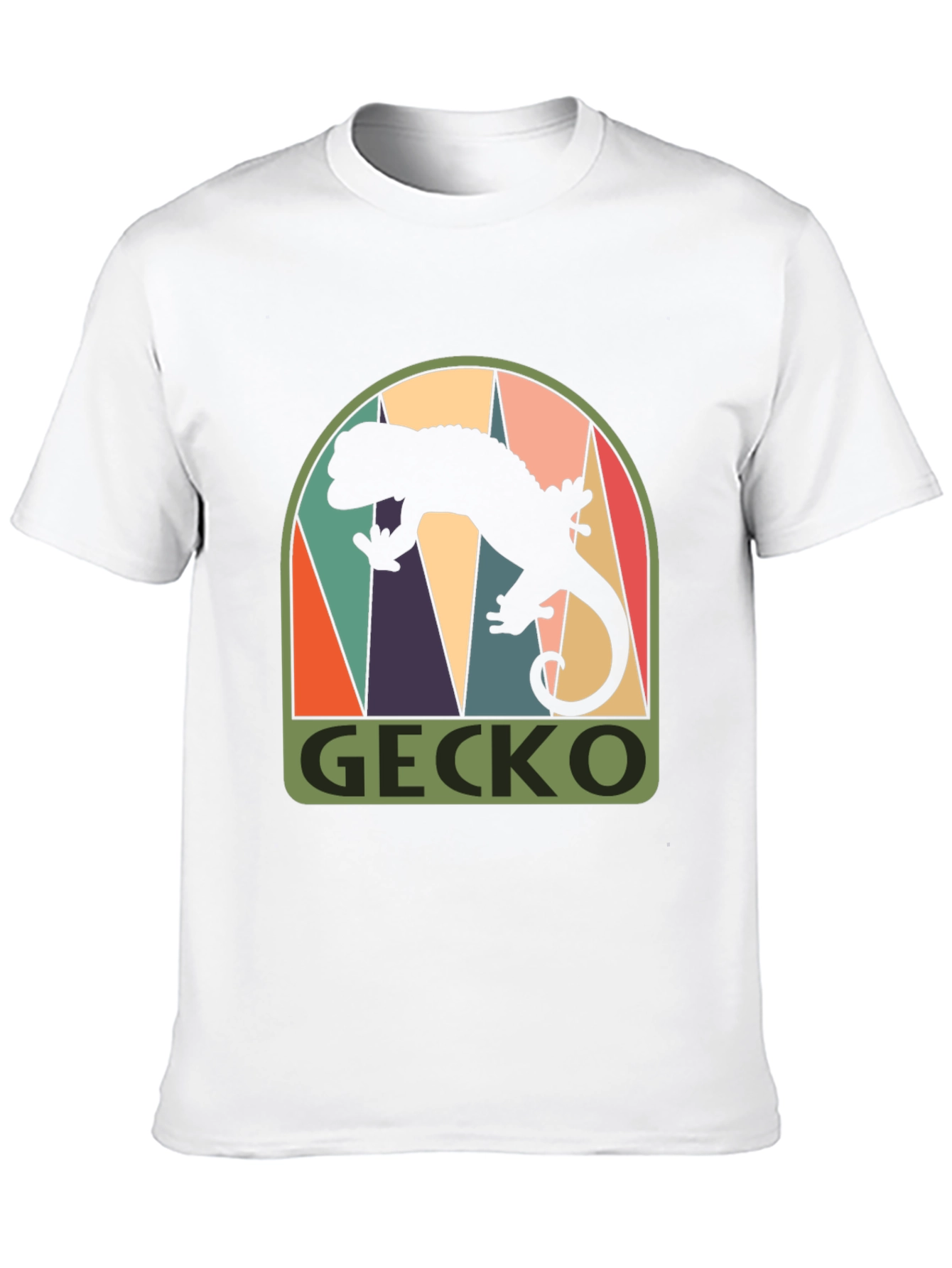 Retro Gecko Graphic Tee - Cool Black T-Shirt