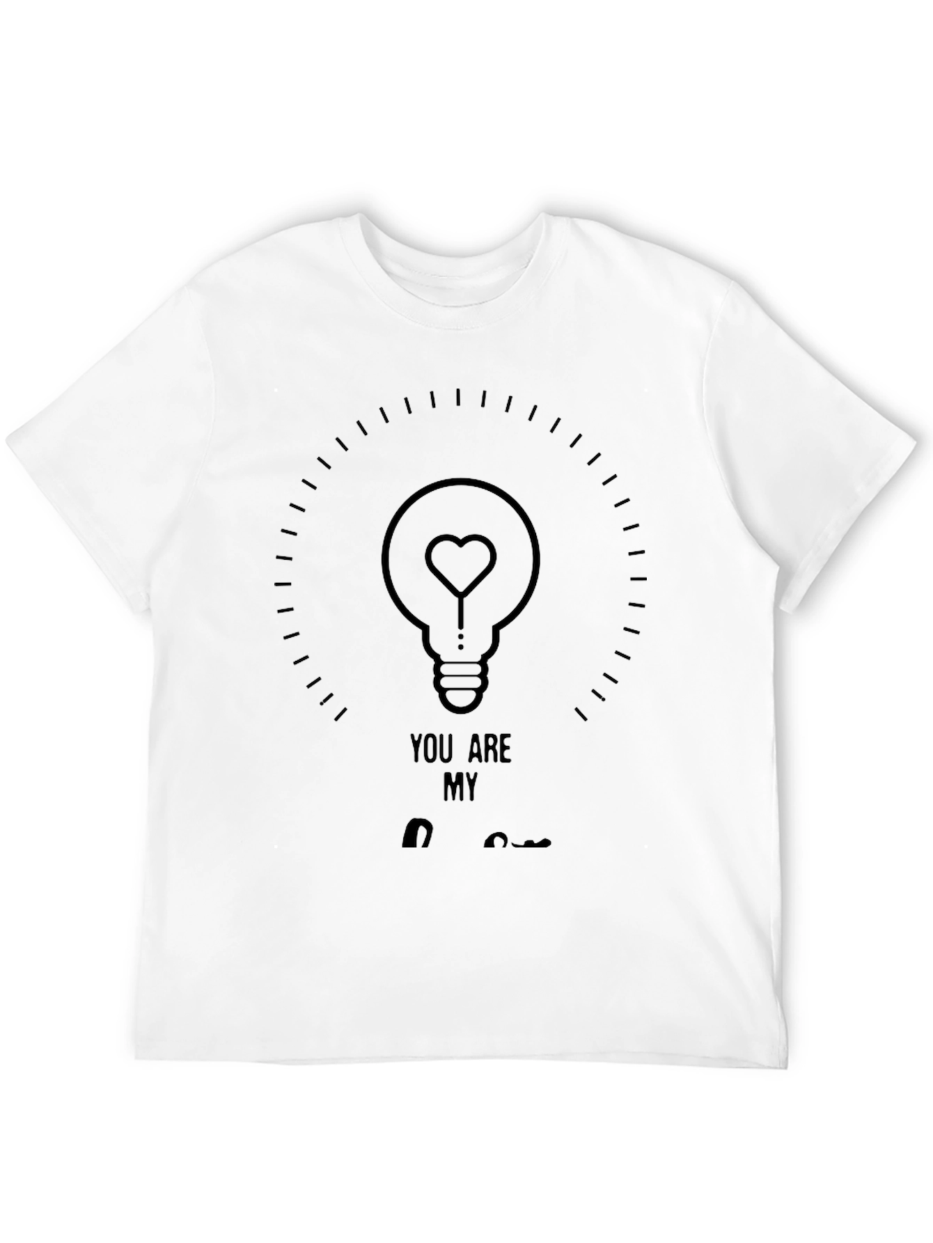 You Are My Light Bulb Heart Graphic Tee