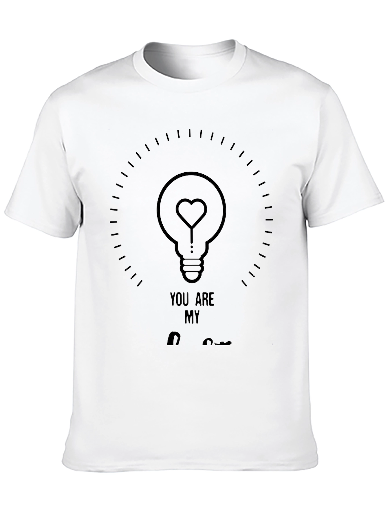 You Are My Light Bulb Heart Graphic Tee