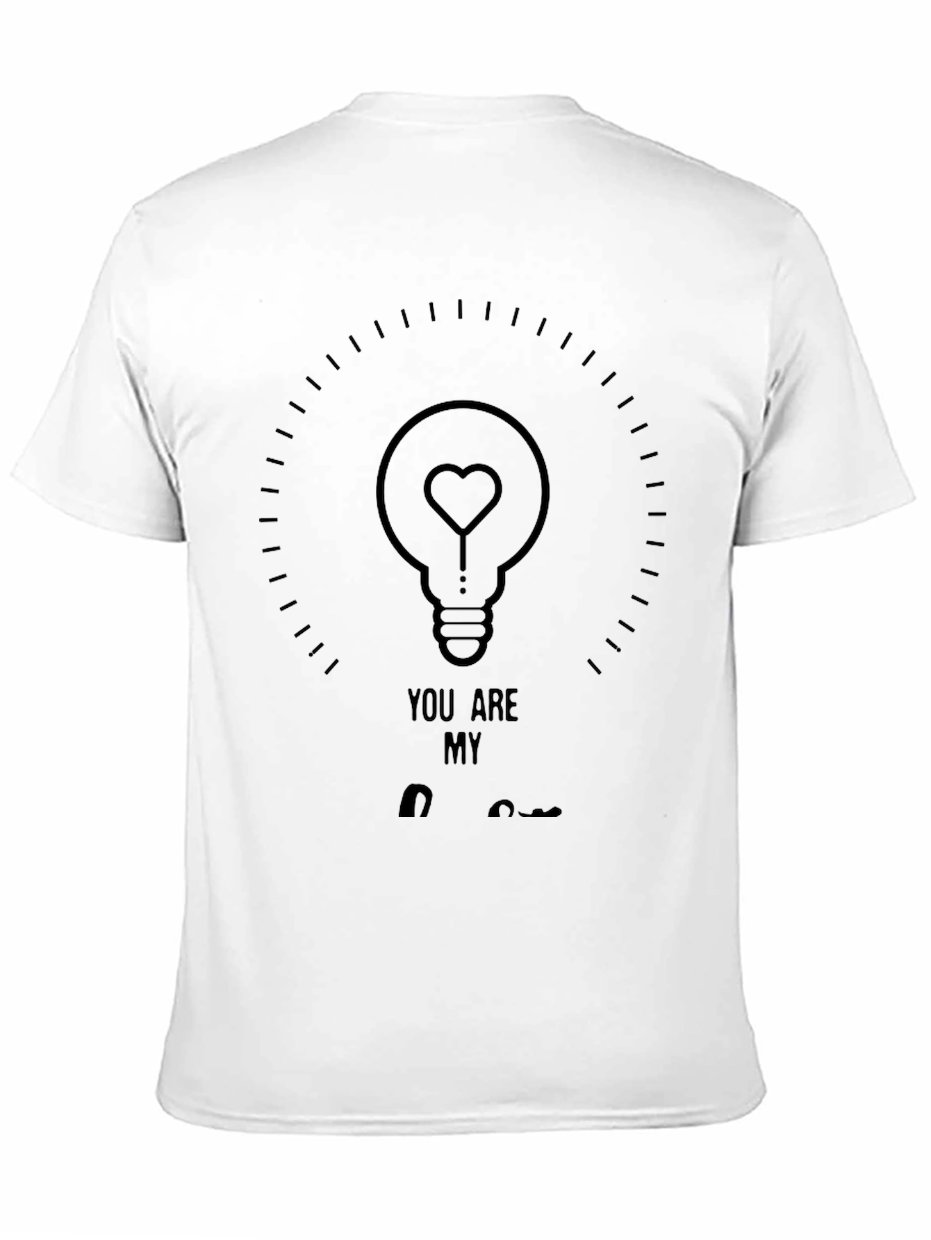 You Are My Light Bulb Heart Graphic Tee