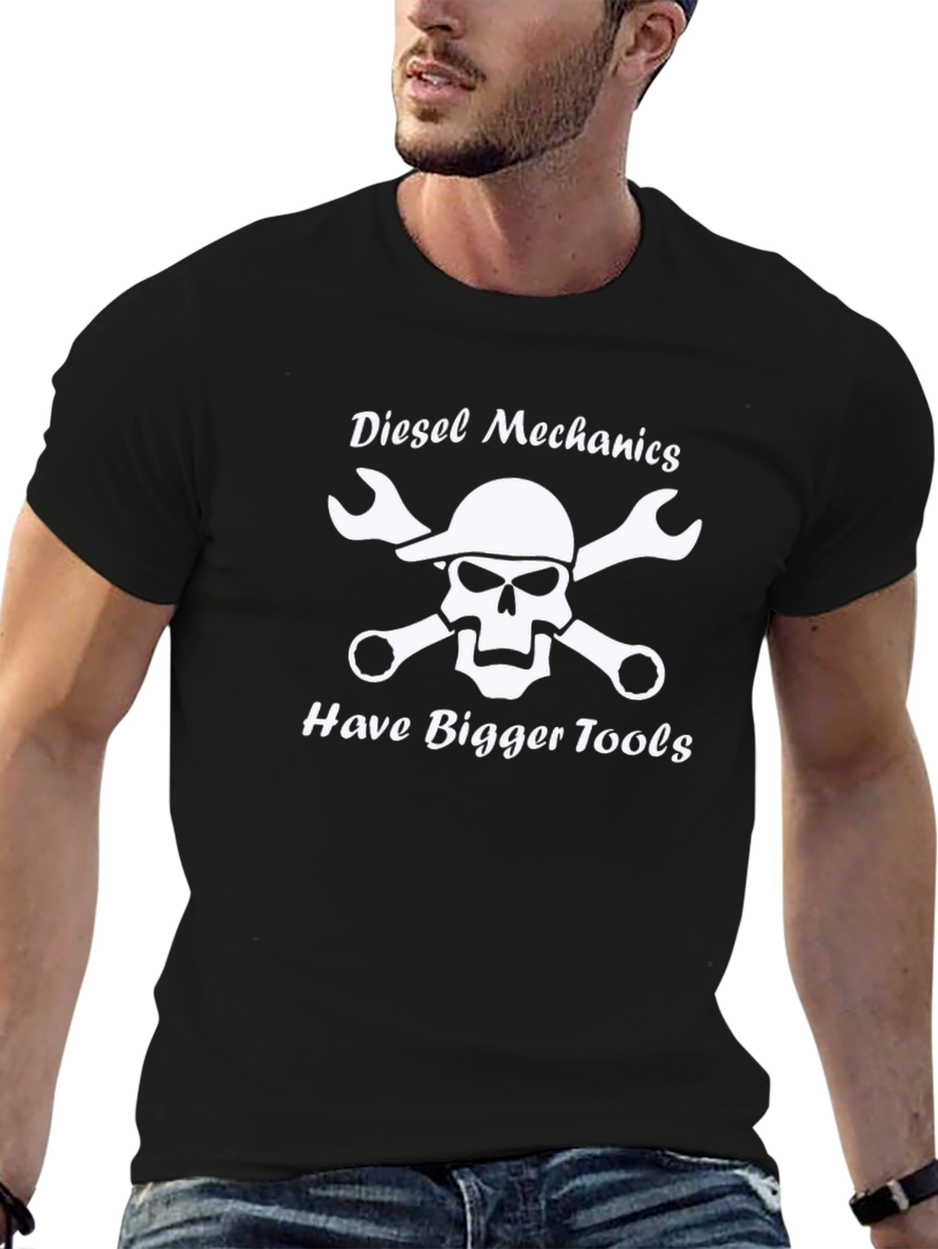 Diesel Mechanics Bigger Tools Black T-Shirt