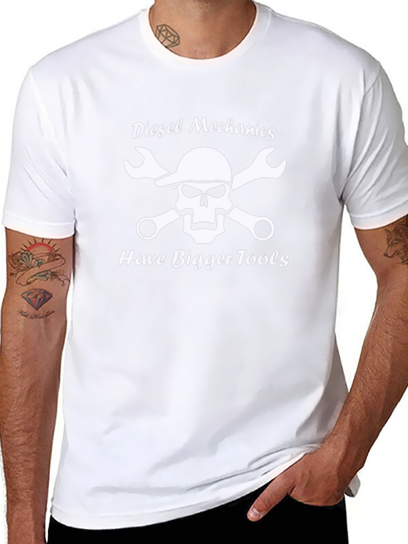 Diesel Mechanics Bigger Tools Black T-Shirt