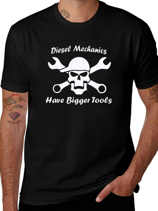 Diesel Mechanics Bigger Tools Black T-Shirt
