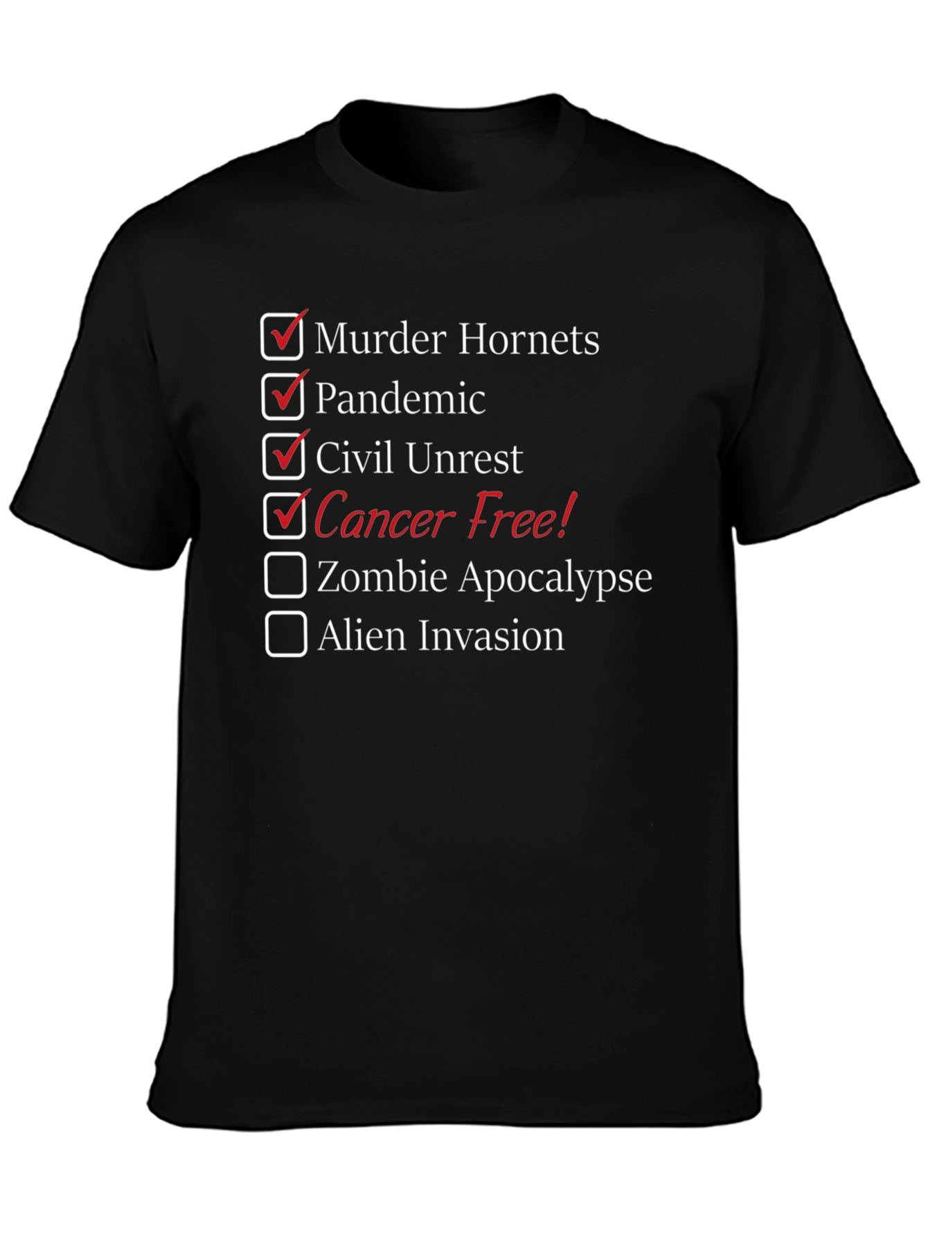 Funny 2020 Crisis Checklist Novelty T-Shirt