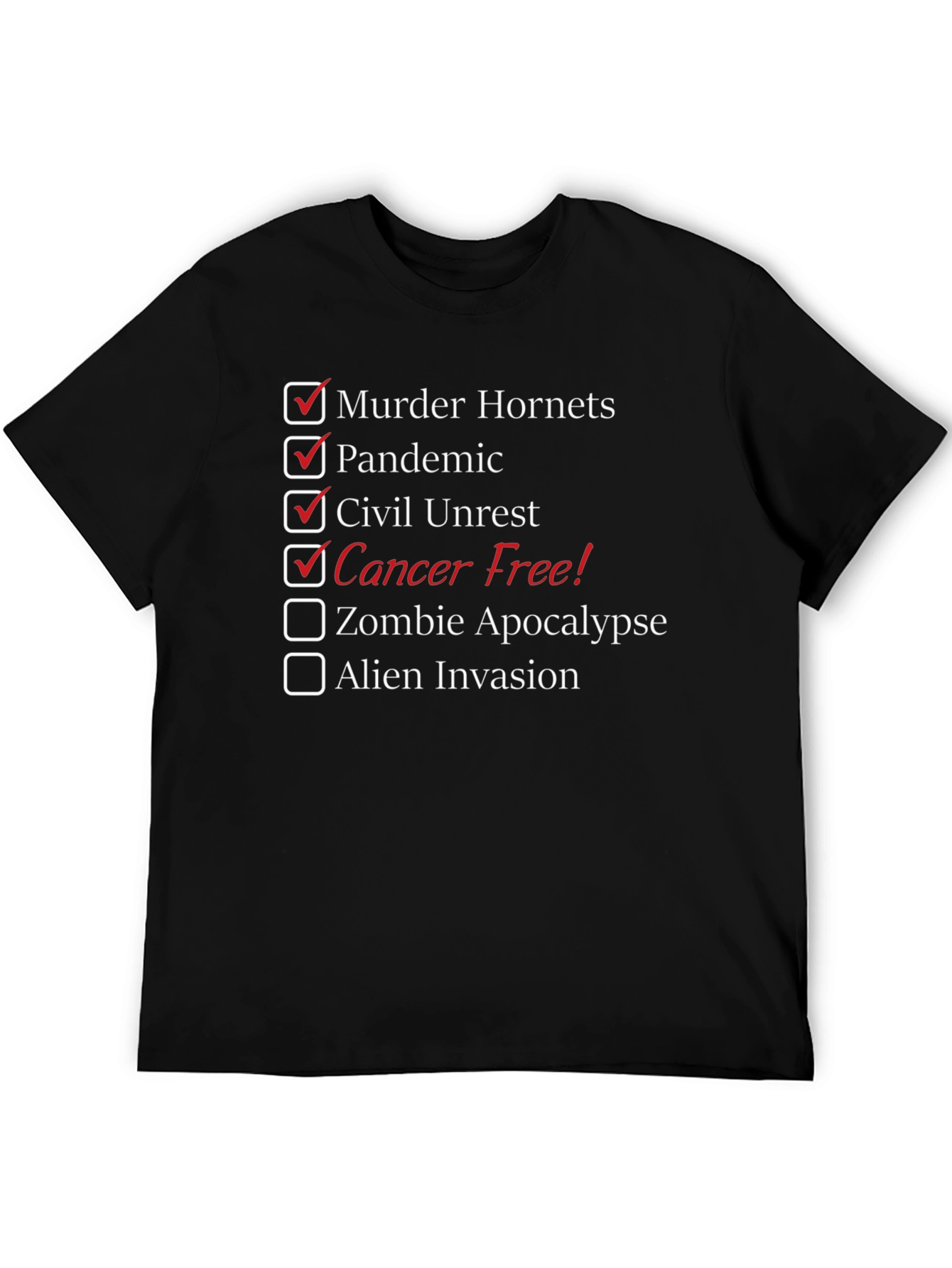Funny 2020 Crisis Checklist Novelty T-Shirt