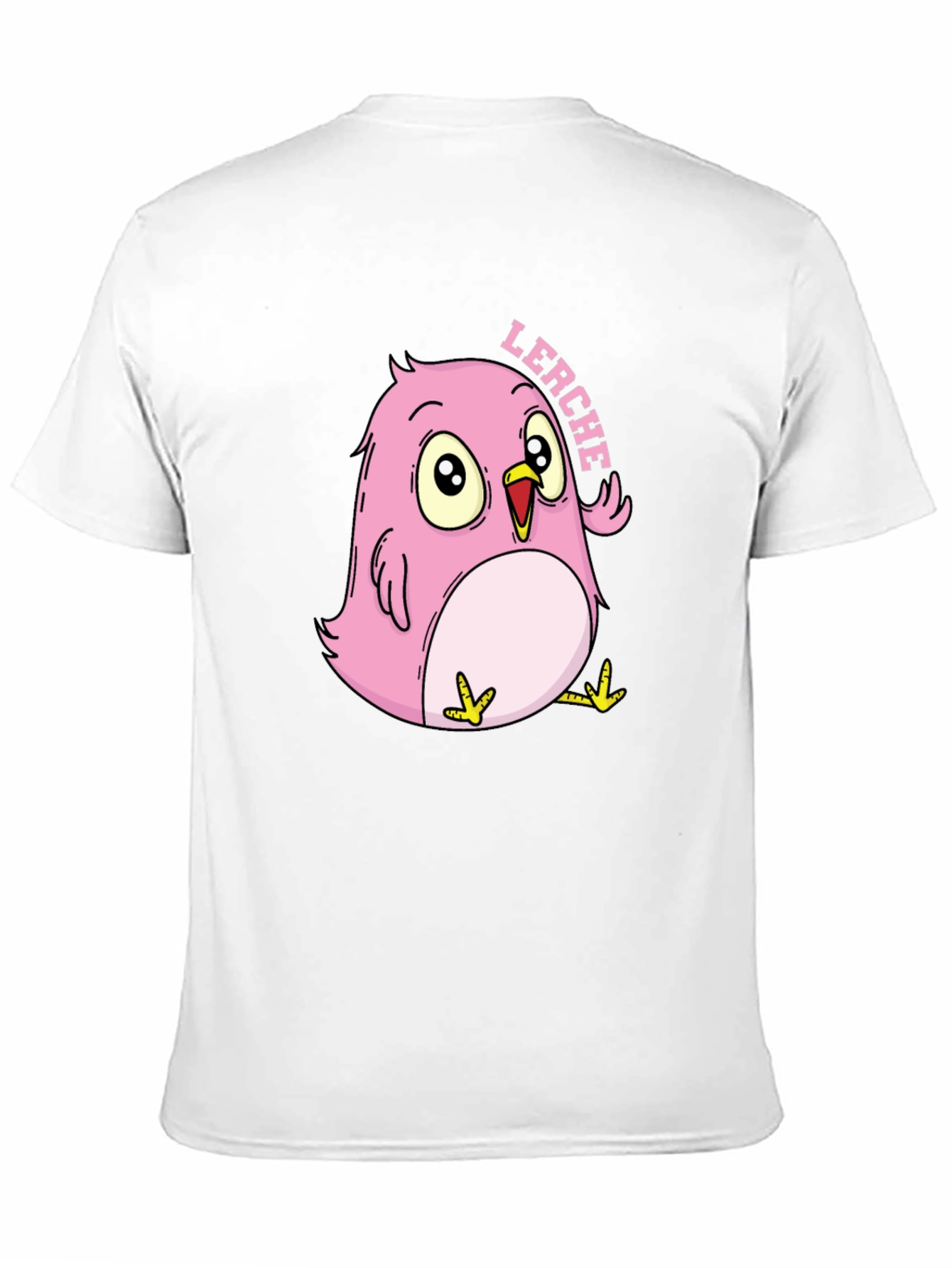 Pink Cartoon Bird T-Shirt