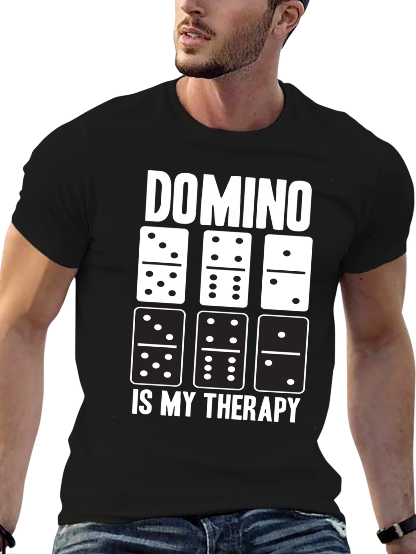 Domino Therapy T-Shirt - Playful Graphic Tee