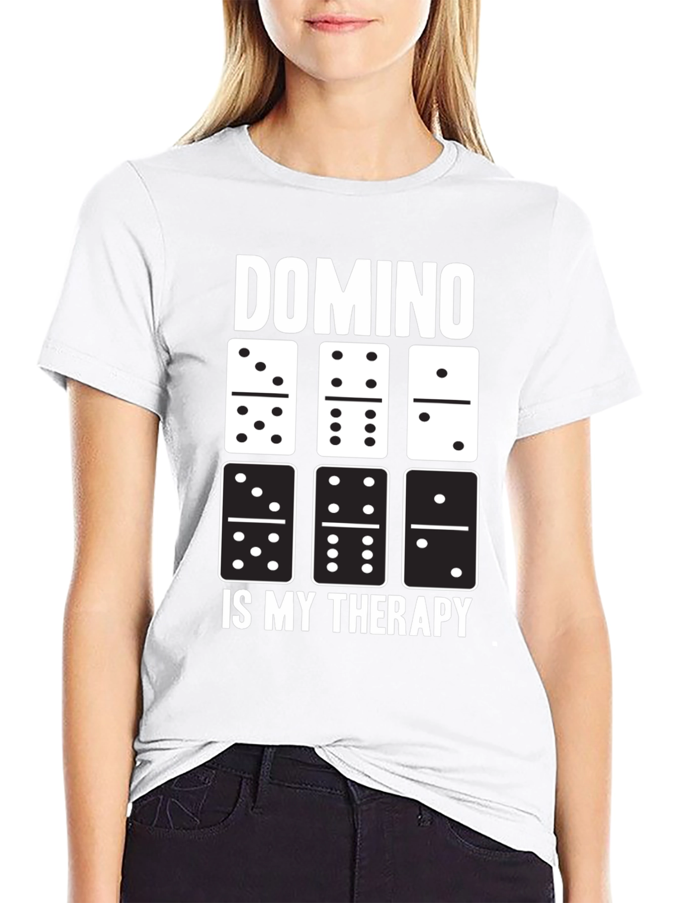 Domino Therapy T-Shirt - Playful Graphic Tee