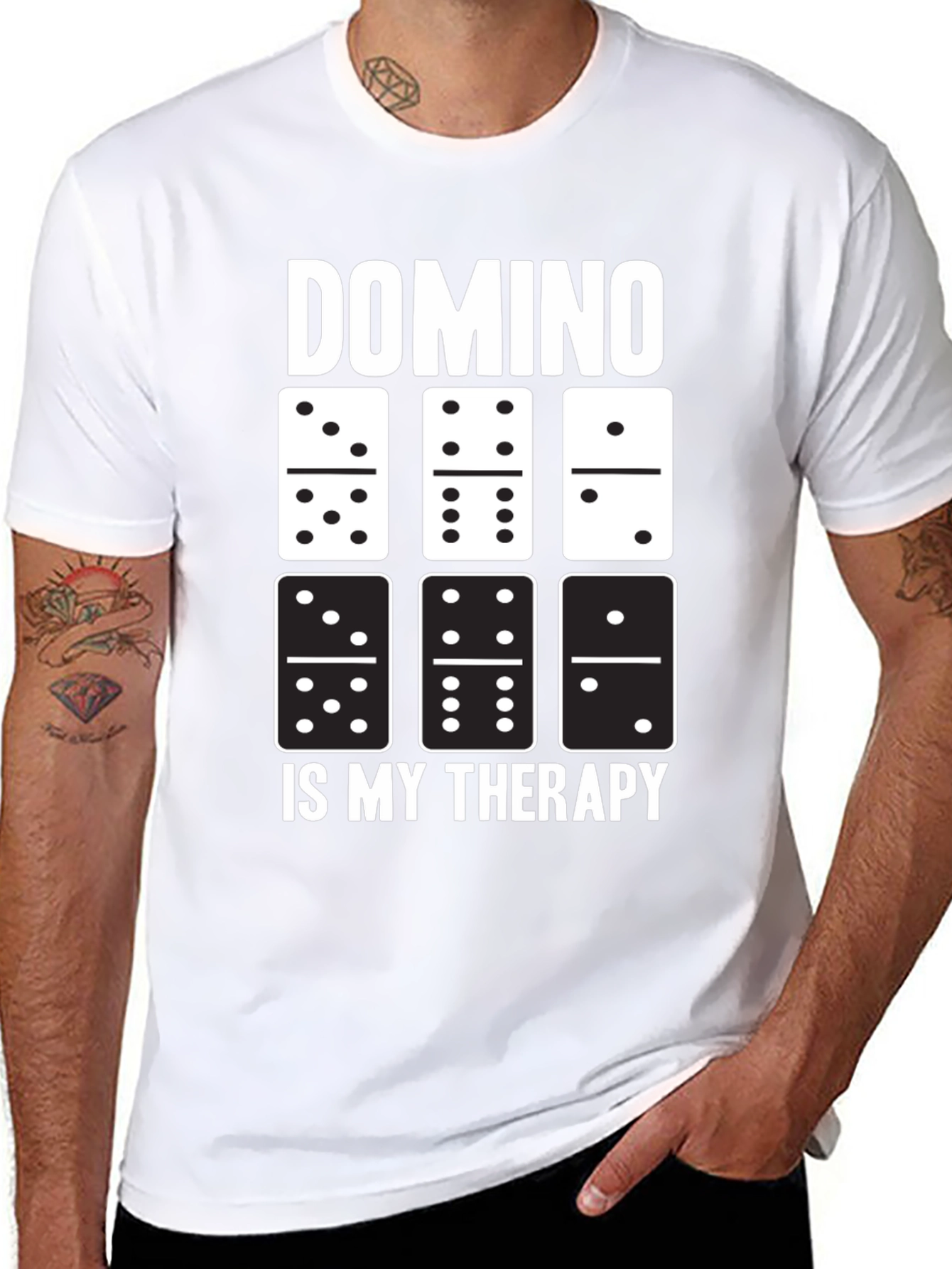 Domino Therapy T-Shirt - Playful Graphic Tee