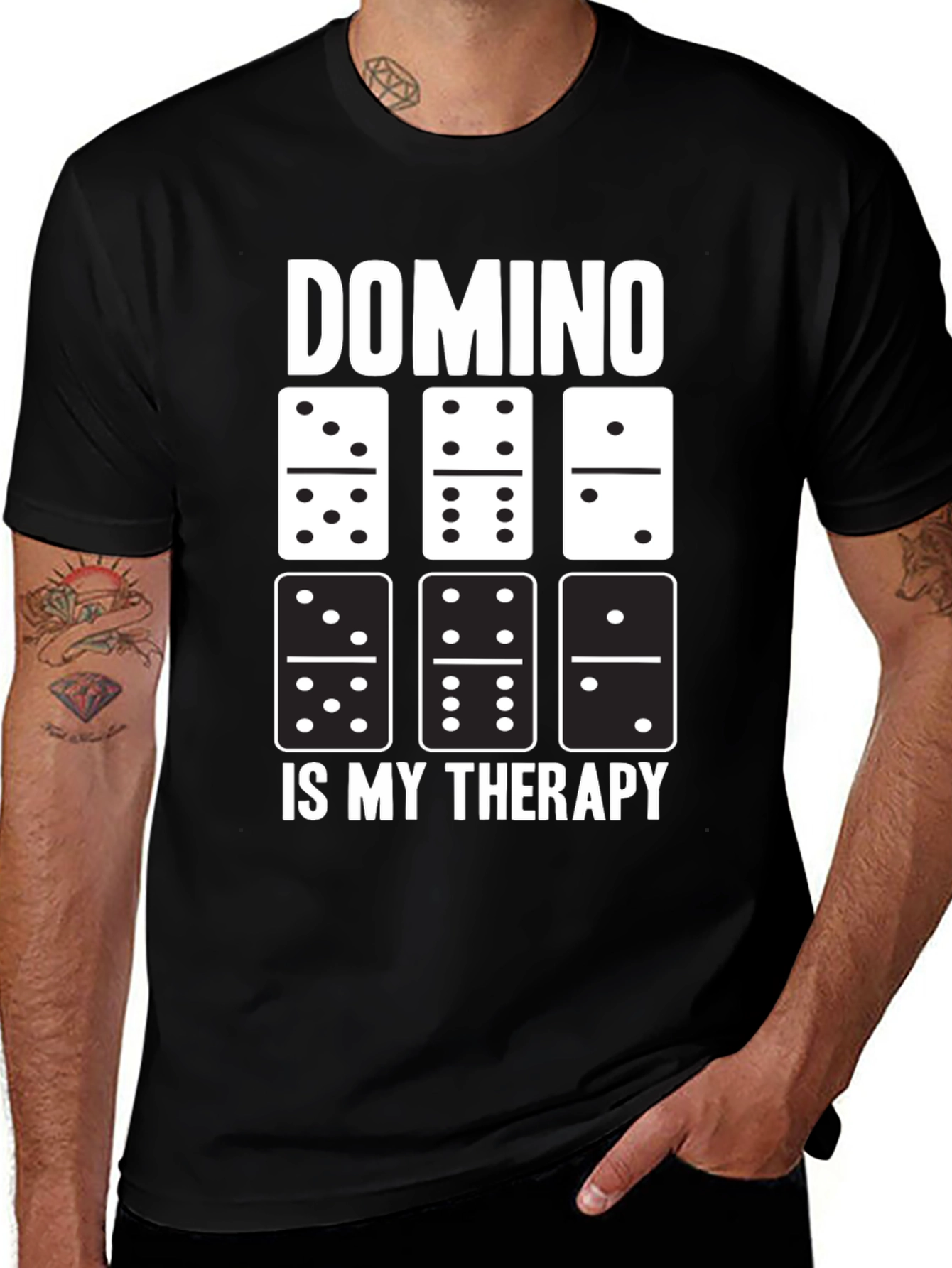 Domino Therapy T-Shirt - Playful Graphic Tee