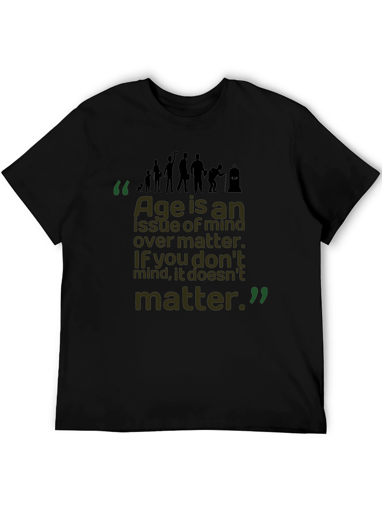 Age Mind Over Matter Black Graphic Tee