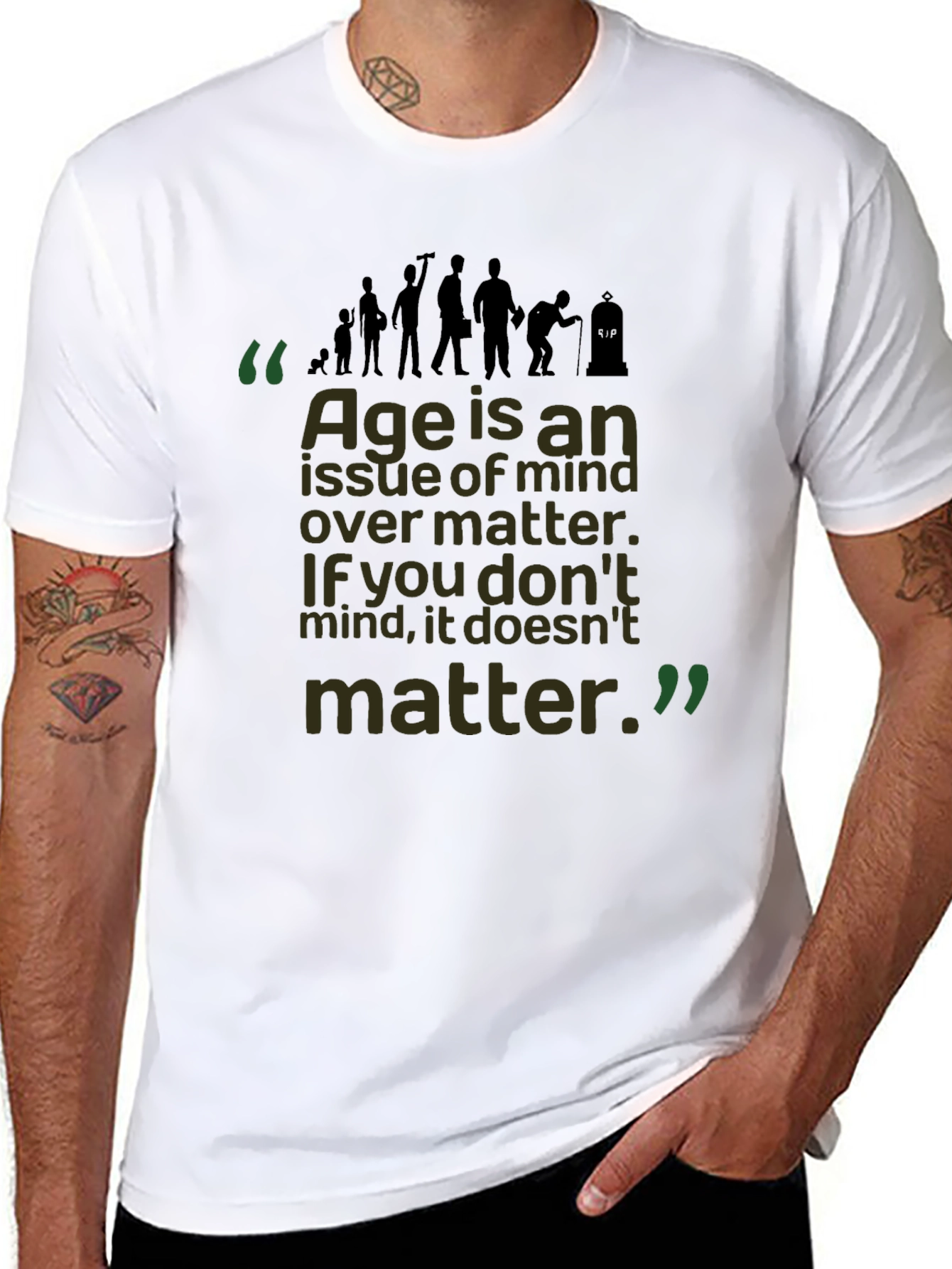 Age Mind Over Matter Black Graphic Tee
