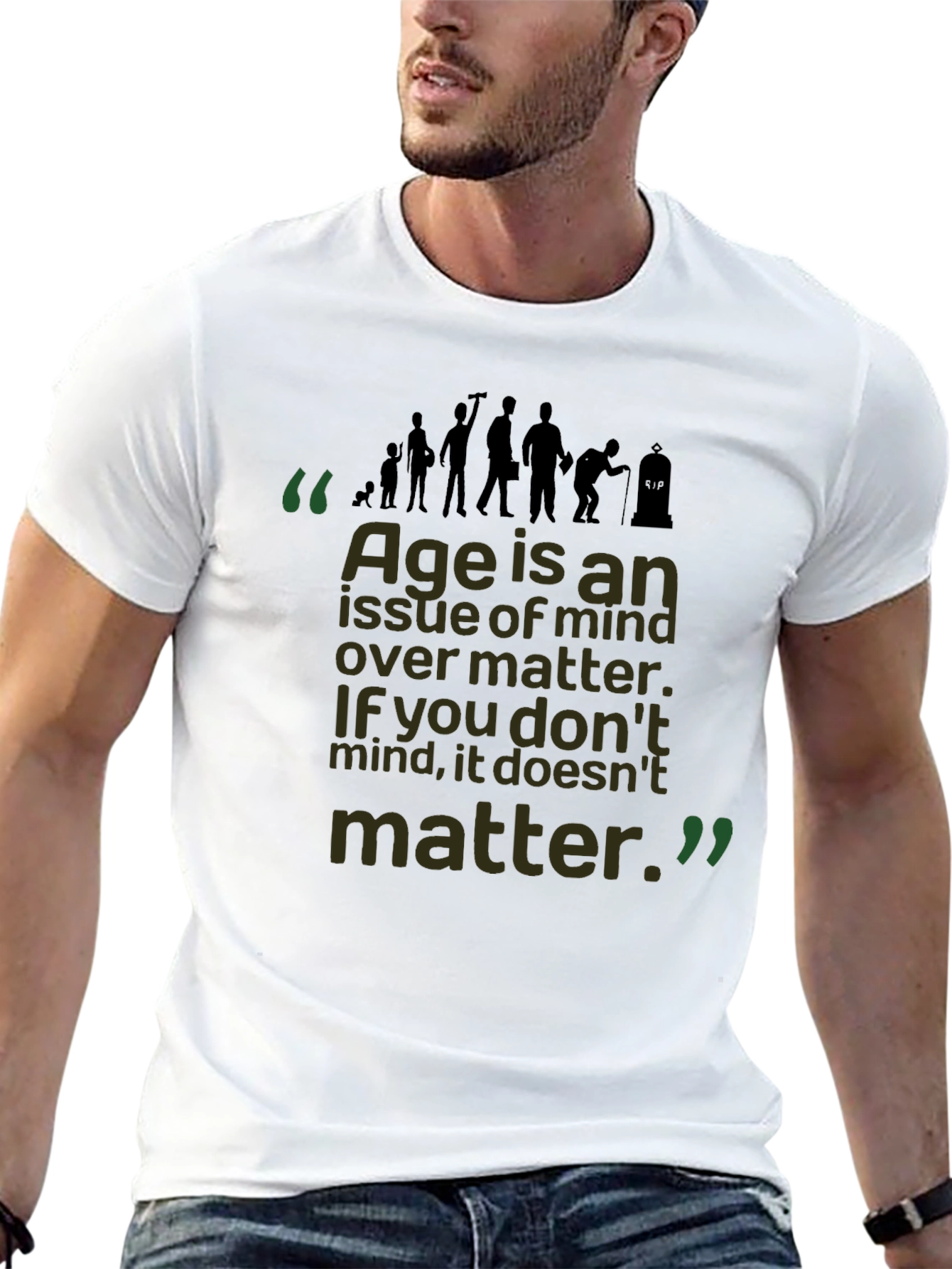 Age Mind Over Matter Black Graphic Tee