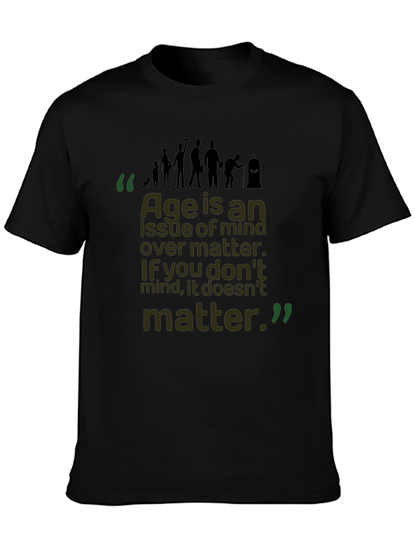 Age Mind Over Matter Black Graphic Tee