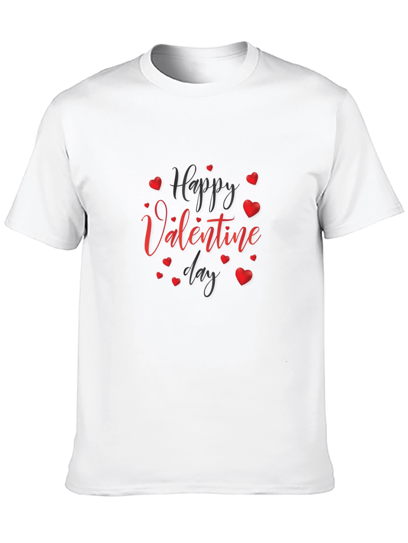 Happy Valentines Day Black T-Shirt