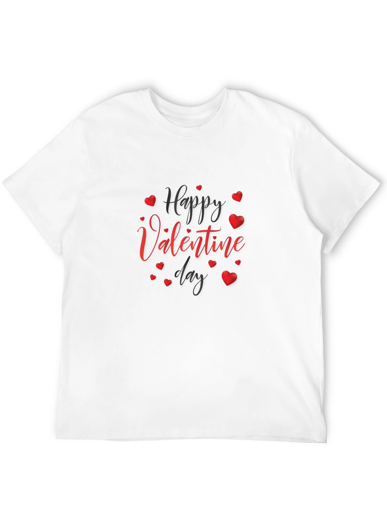 Happy Valentines Day Black T-Shirt