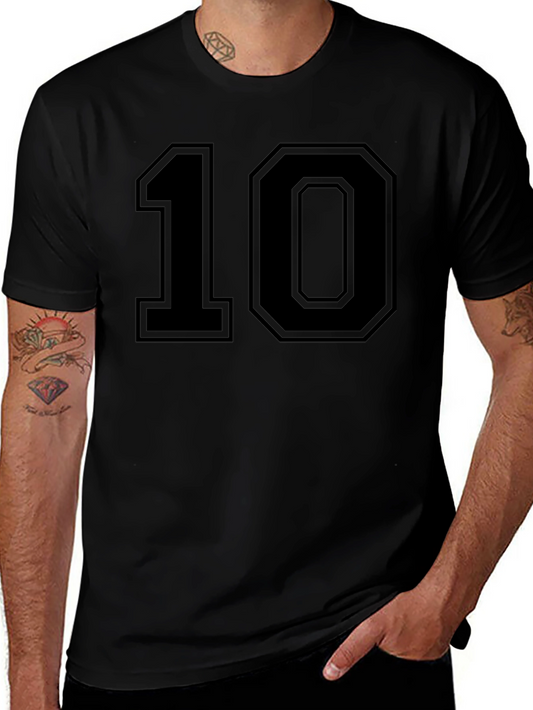 Classic Number 10 Graphic Tee - Black