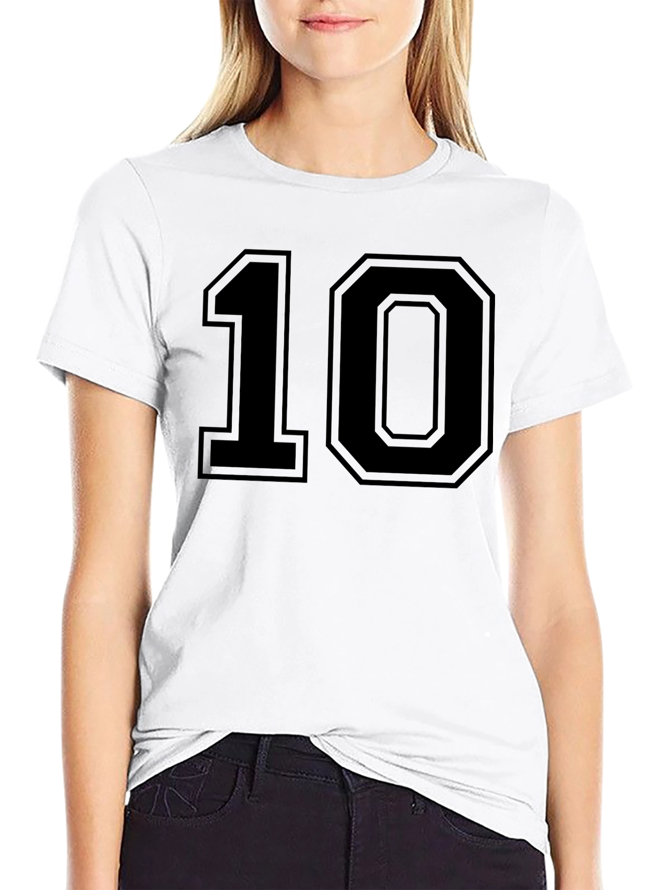 Classic Number 10 Graphic Tee - Black